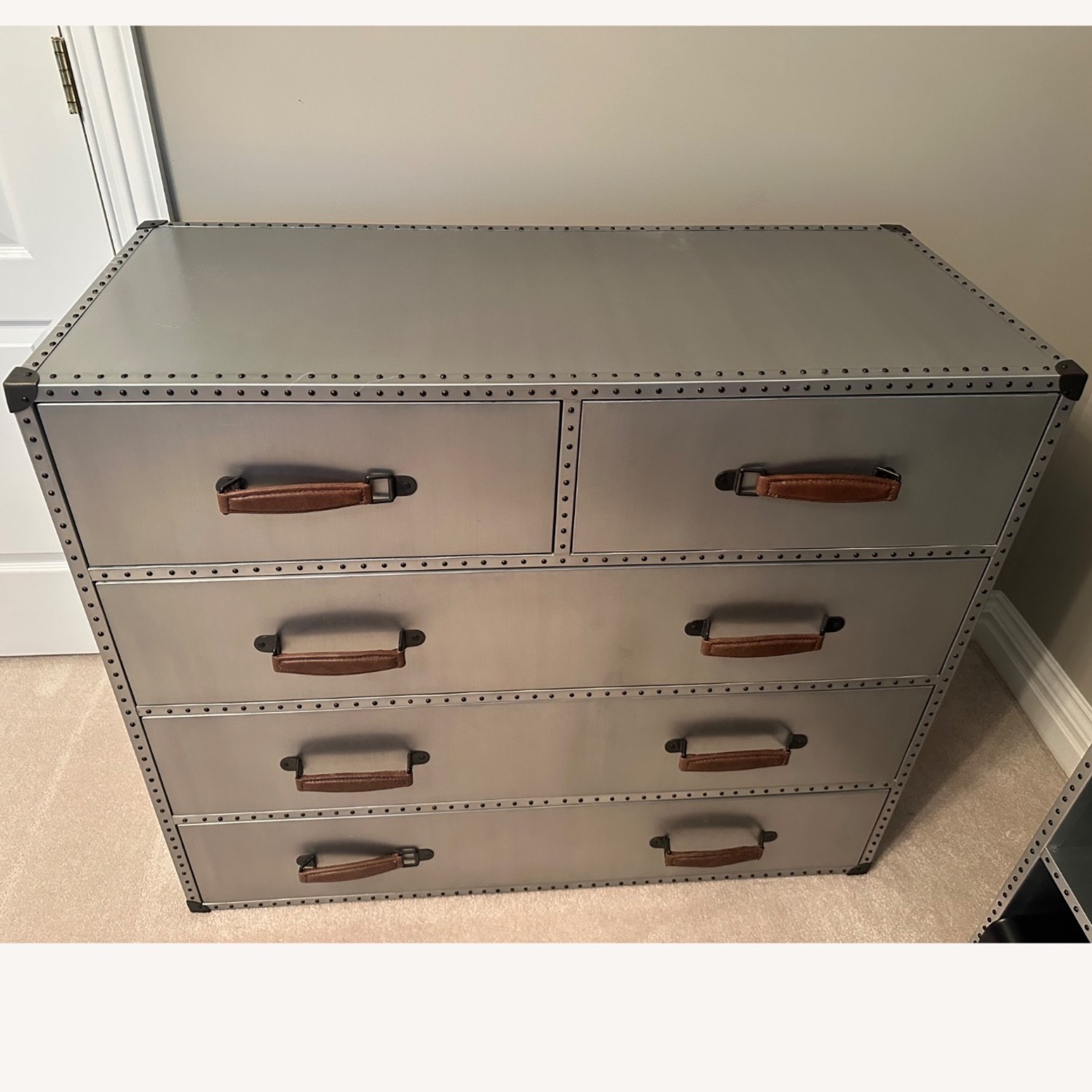 Restoration Hardware Riveted Aluminum Dresser - image-3