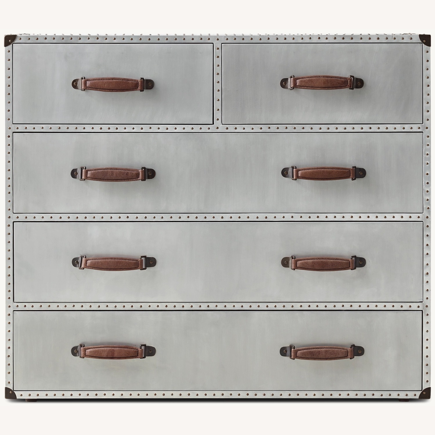 Restoration Hardware Riveted Aluminum Dresser - image-0