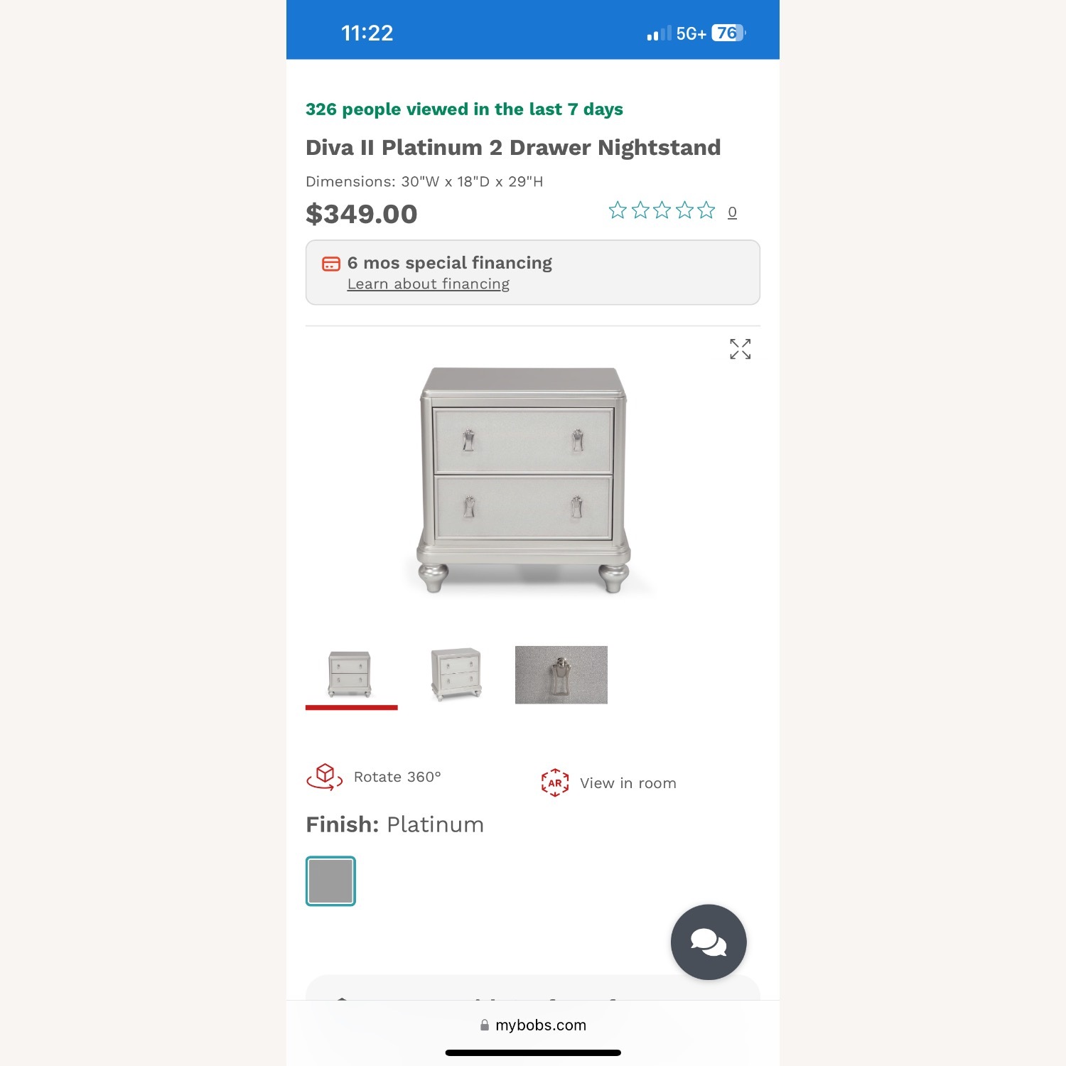 Diva II Set of 2 Nightstands - image-5