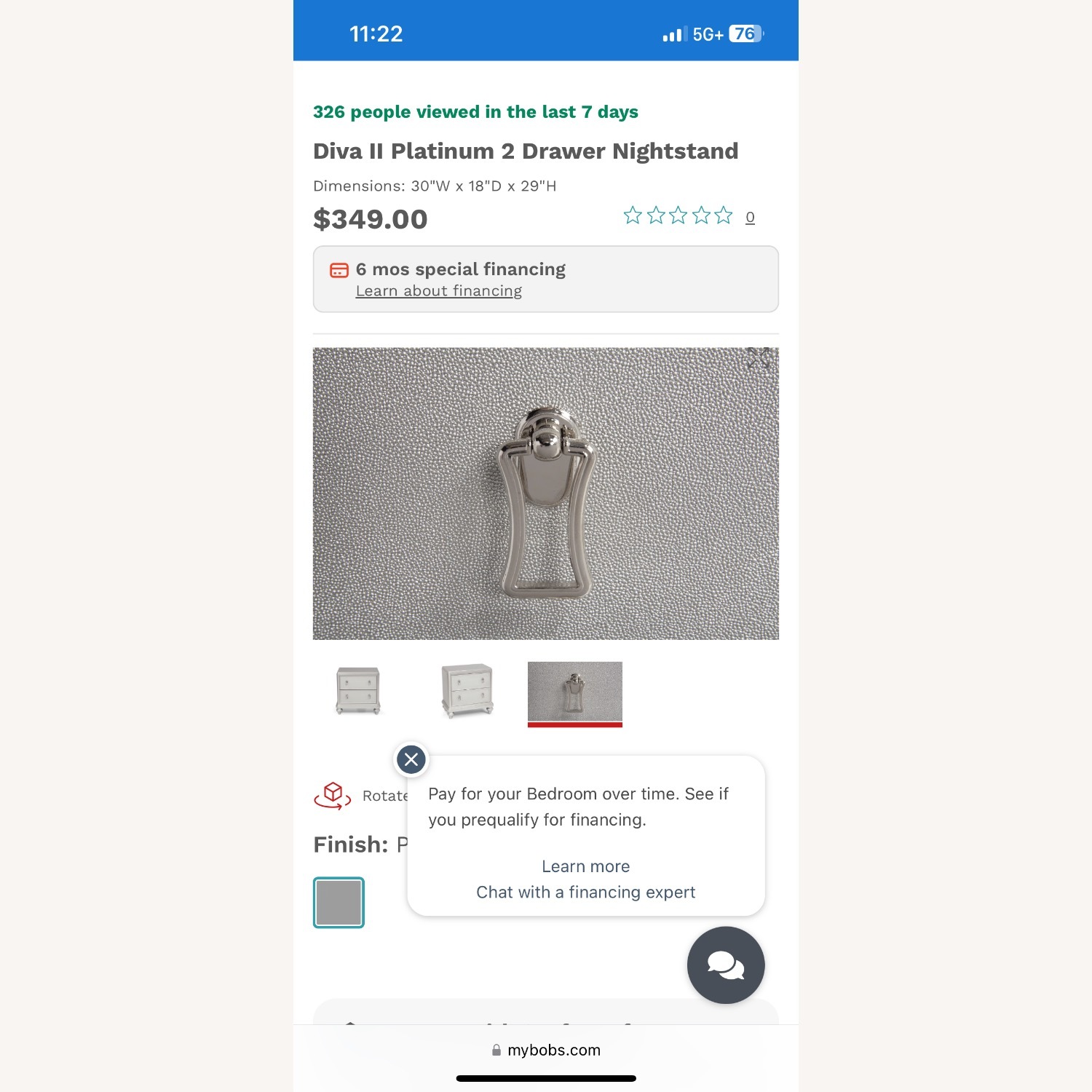 Diva II Set of 2 Nightstands - image-6