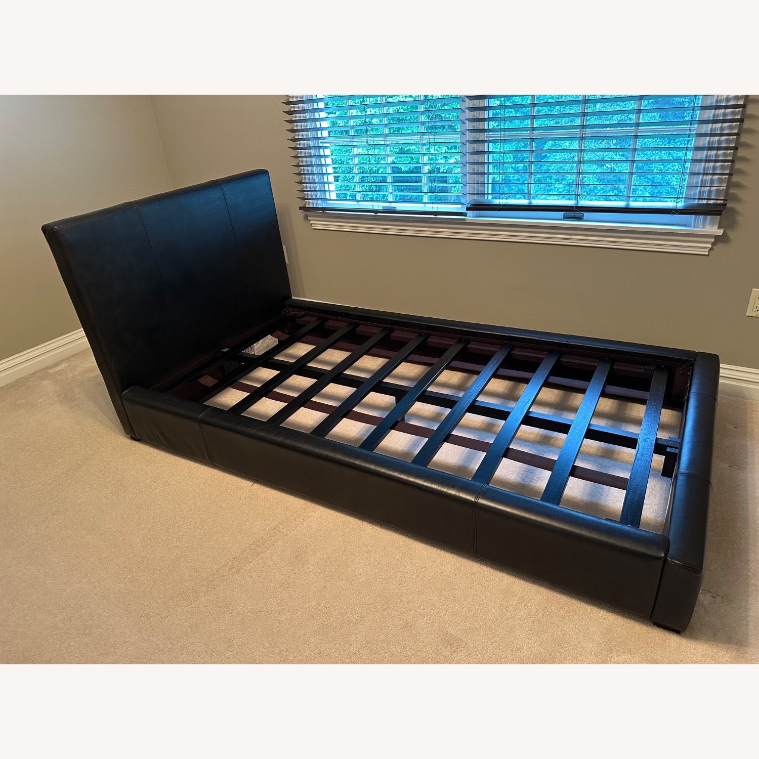 Restoration Hardware Beck Leather Twin XL Bed - image-6