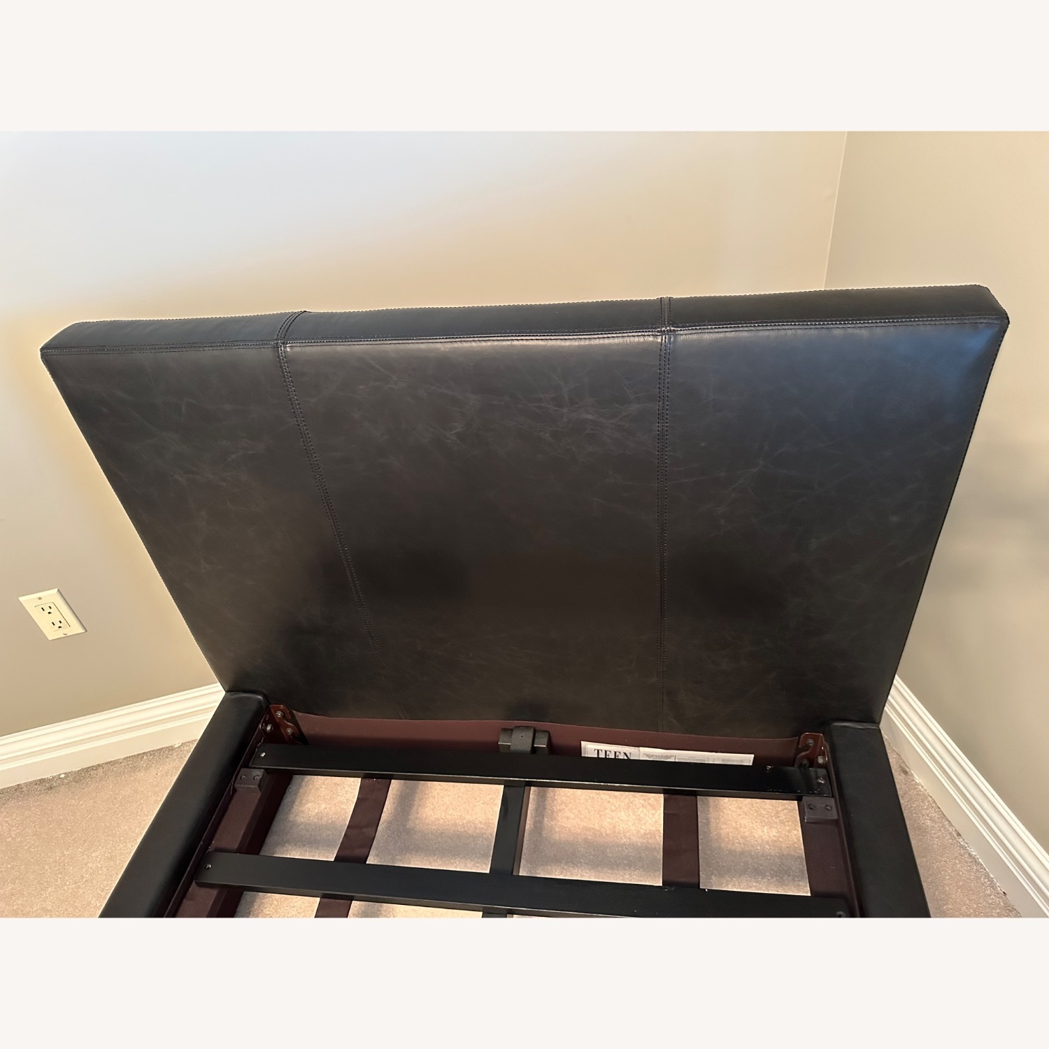 Restoration Hardware Beck Leather Twin XL Bed - image-9