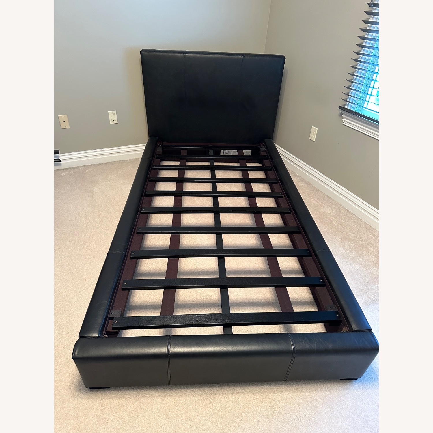 Restoration Hardware Beck Leather Twin XL Bed - image-5