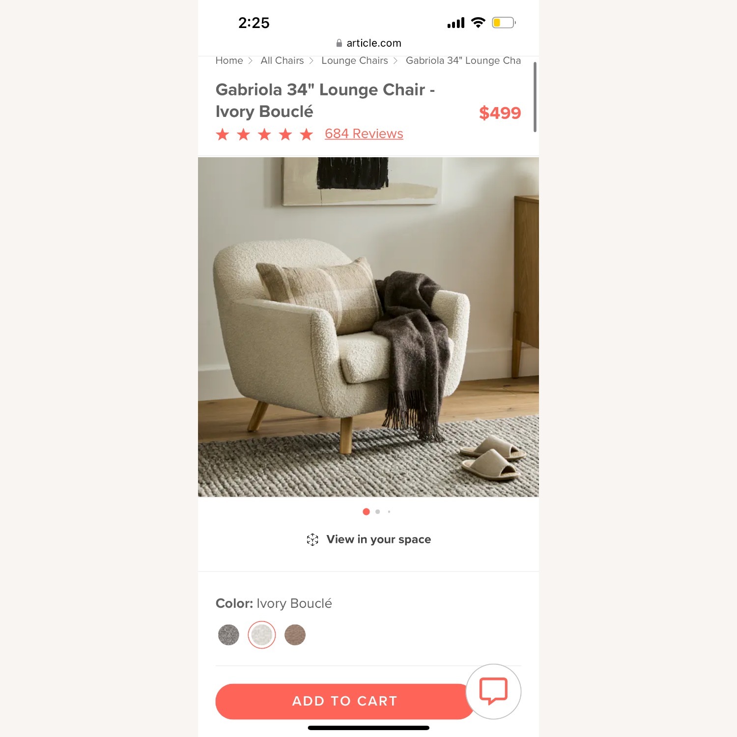 Article Gabriola Boucle Lounge Chair - image-4