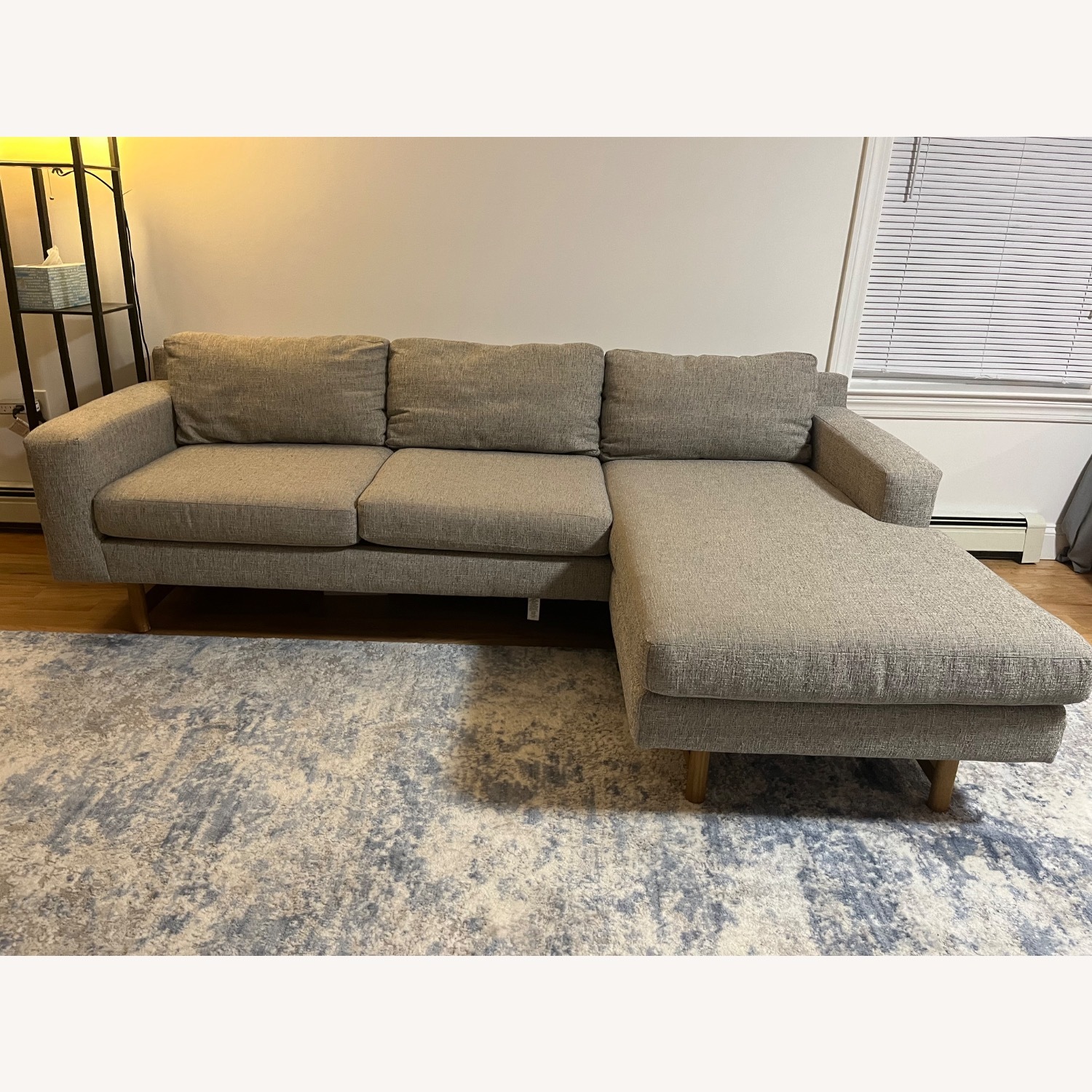 West Elm Eddy Section Grey - image-1