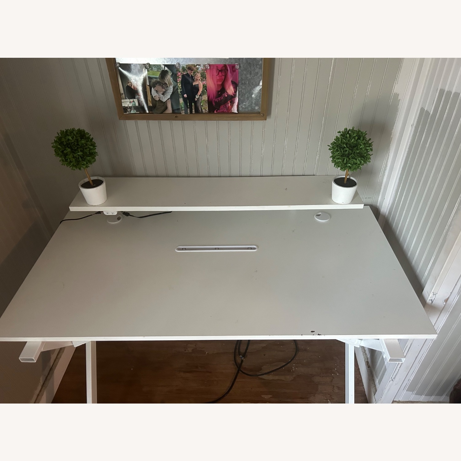 White Desk with Built in LED Lights - image-2