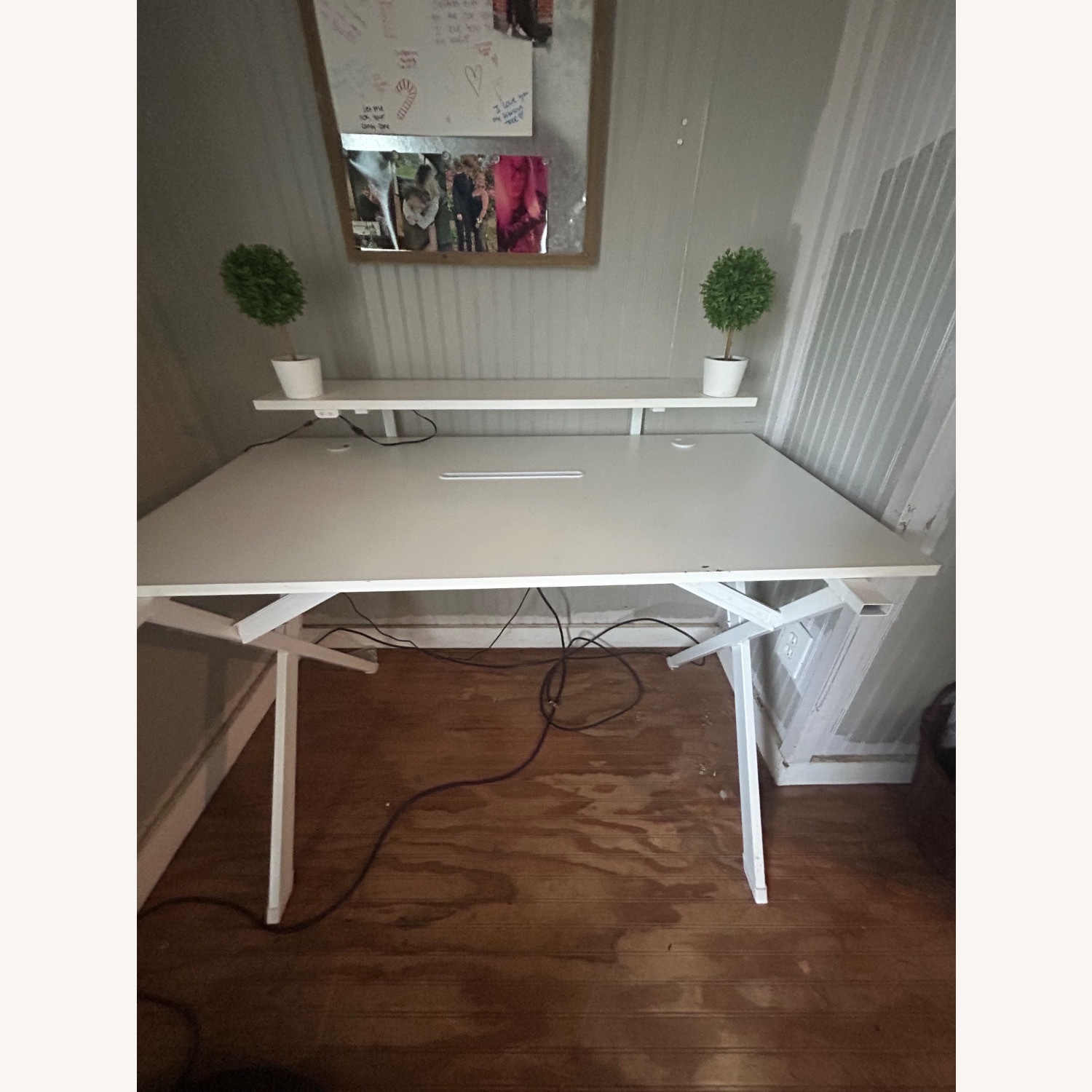 White Desk with Built in LED Lights - image-1