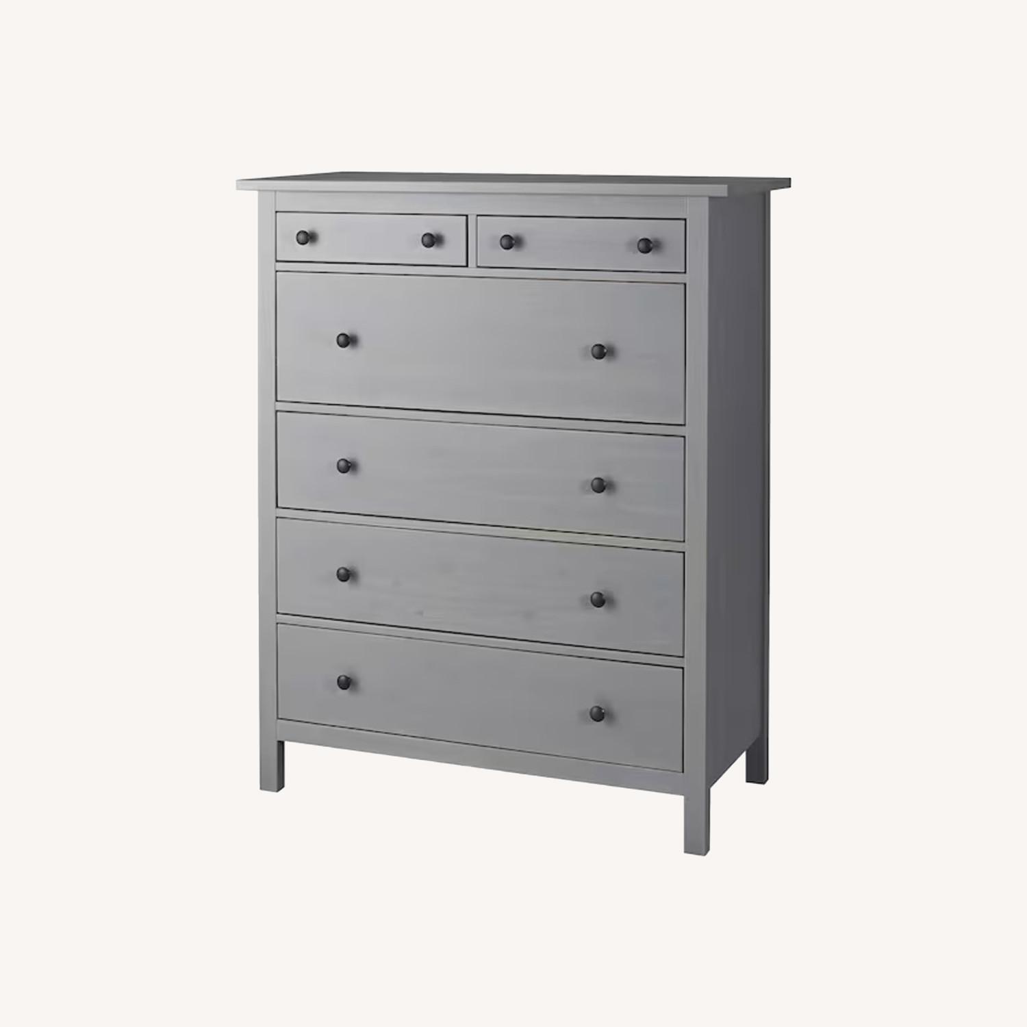 IKEA HEMNES 6-drawer Chest, Grey - image-0