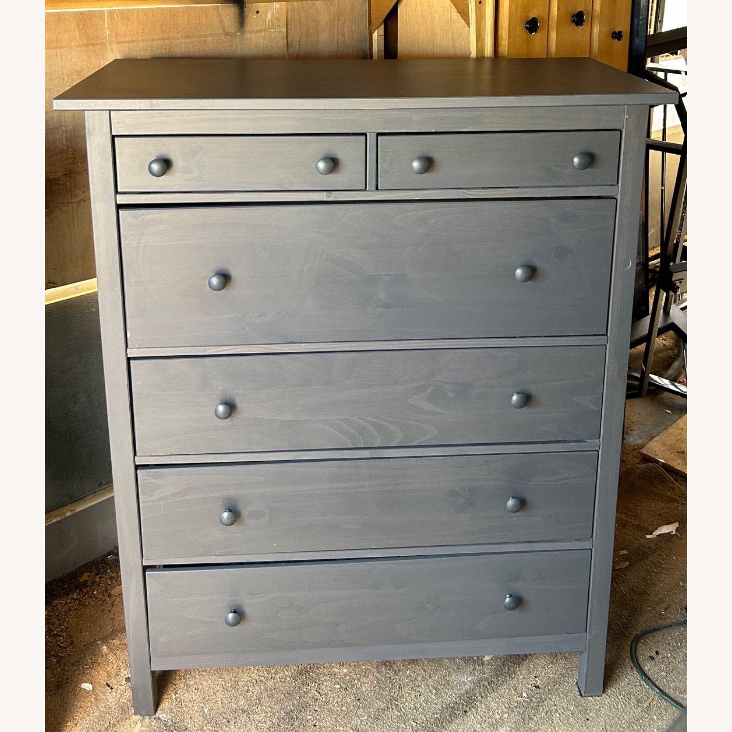 IKEA HEMNES 6-drawer Chest, Grey - image-1