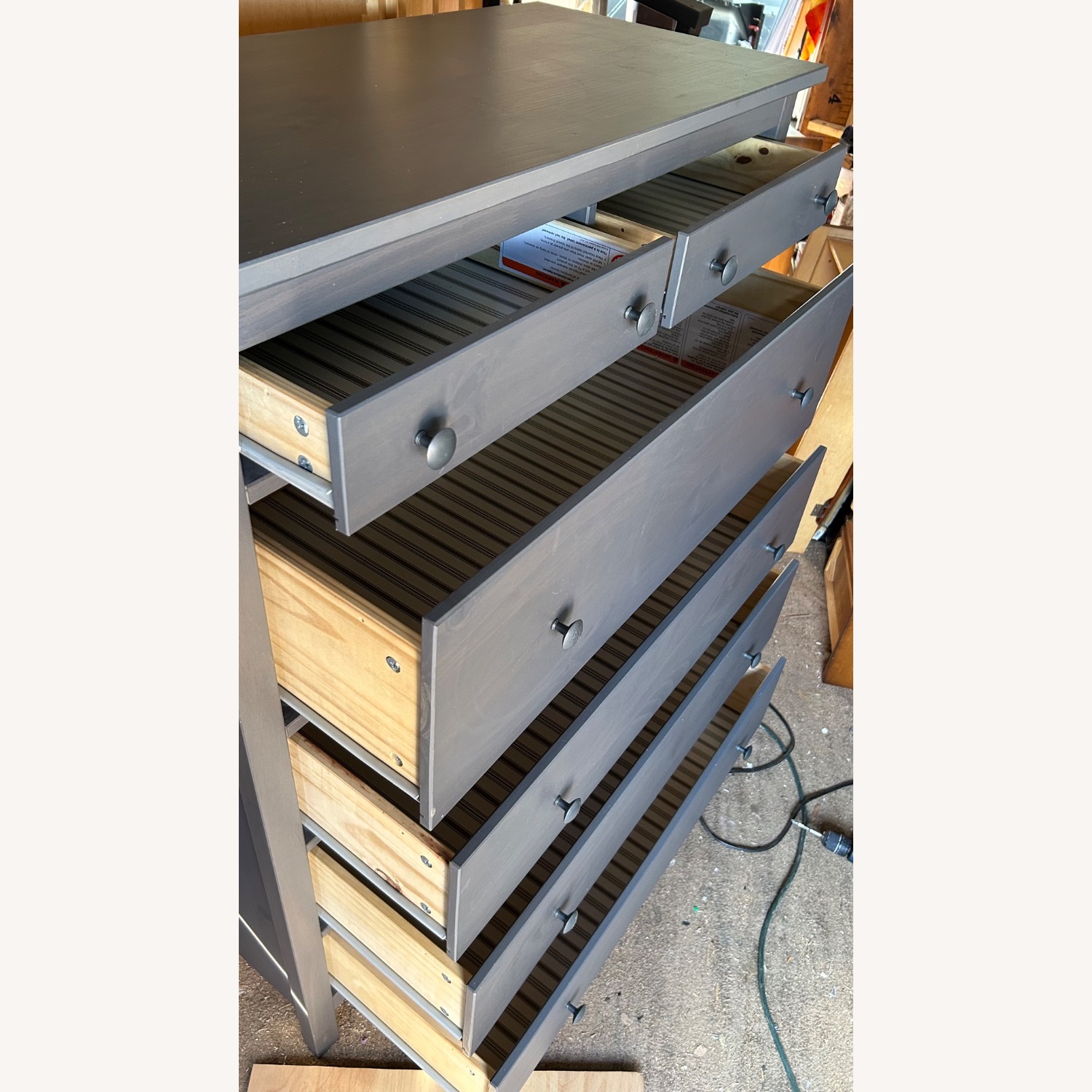 IKEA HEMNES 6-drawer Chest, Grey - image-4