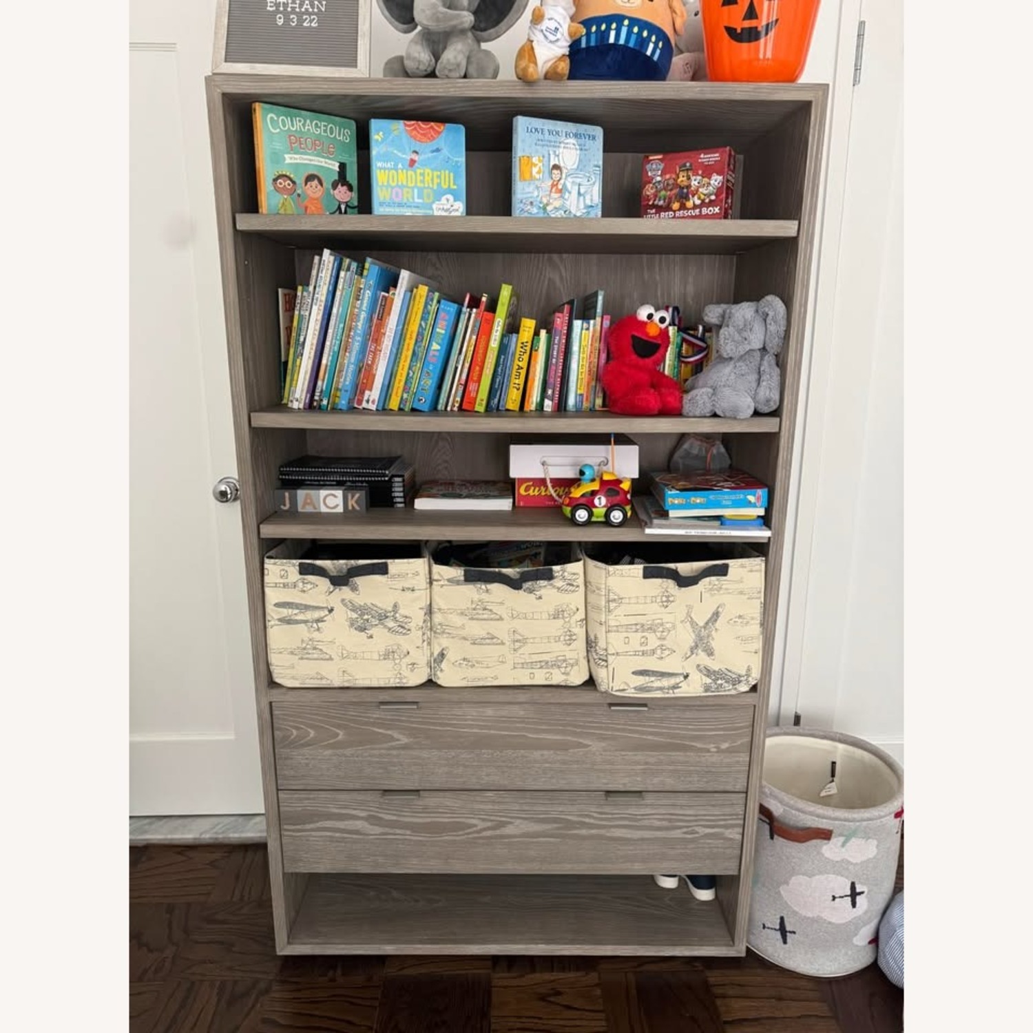 Restoration Hardware Landry Bookcase in Silver Ash Wood - image-2