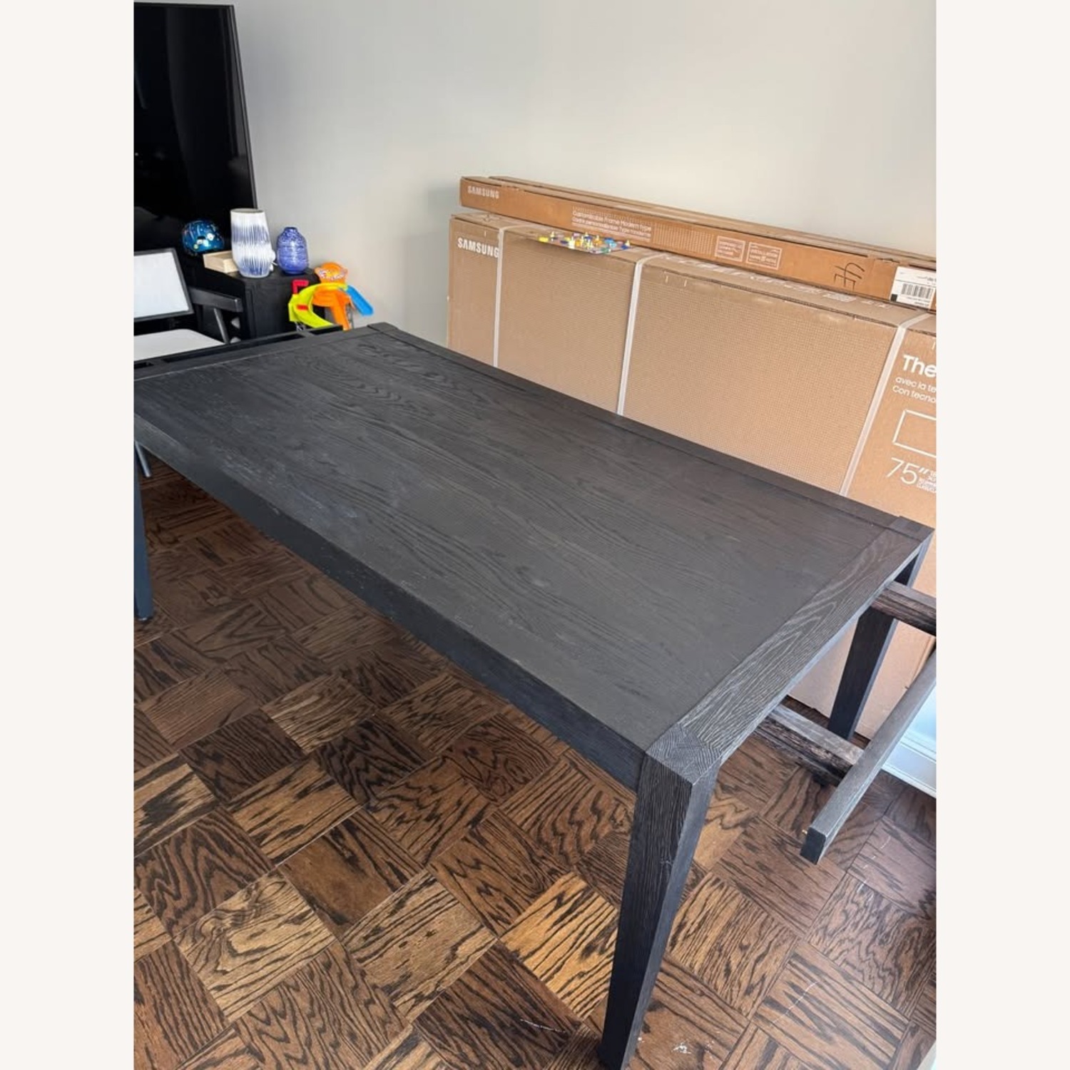 Restoration Hardware Black Extentable Dining Table - image-1