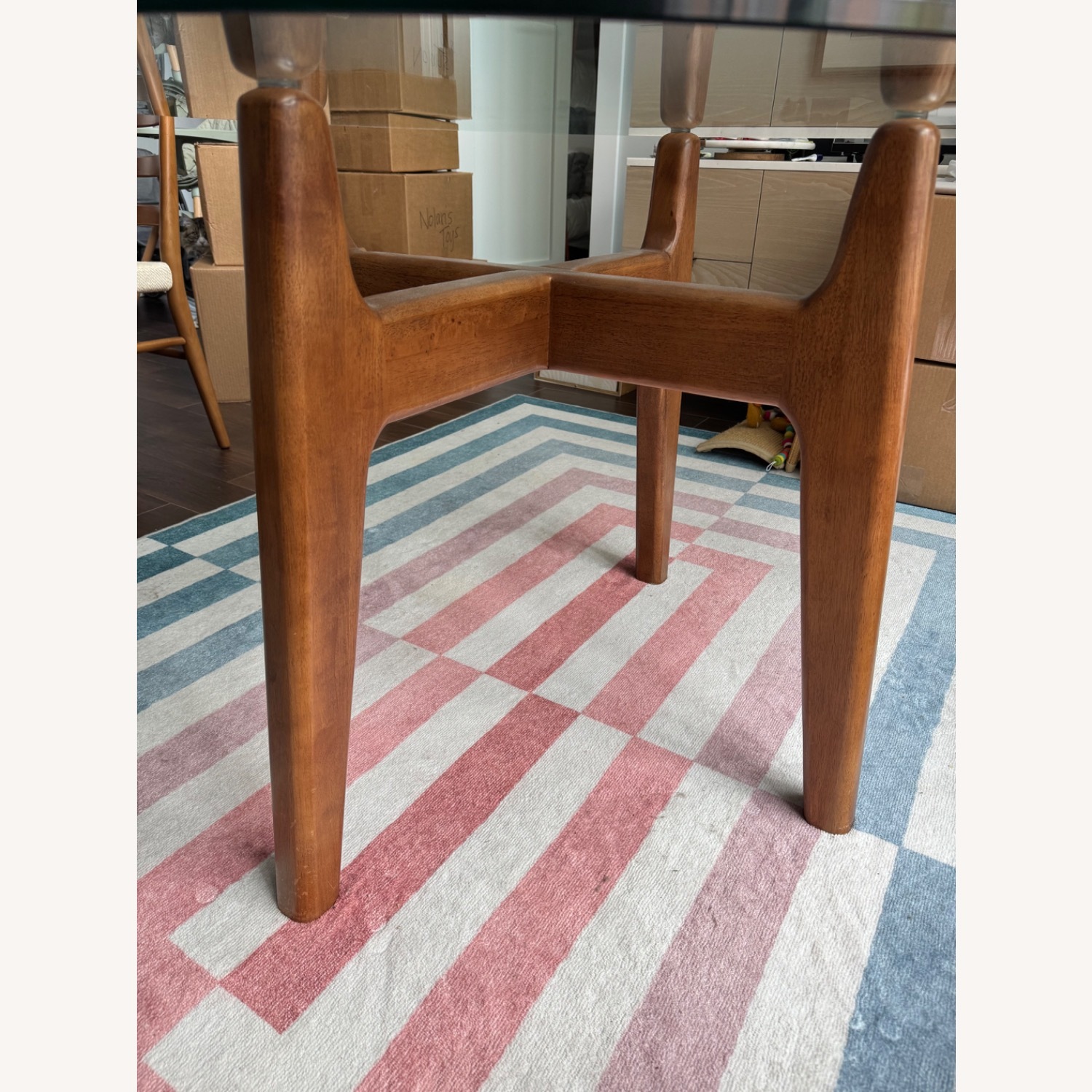 Crate & Barrel Tate Glass Table - image-5