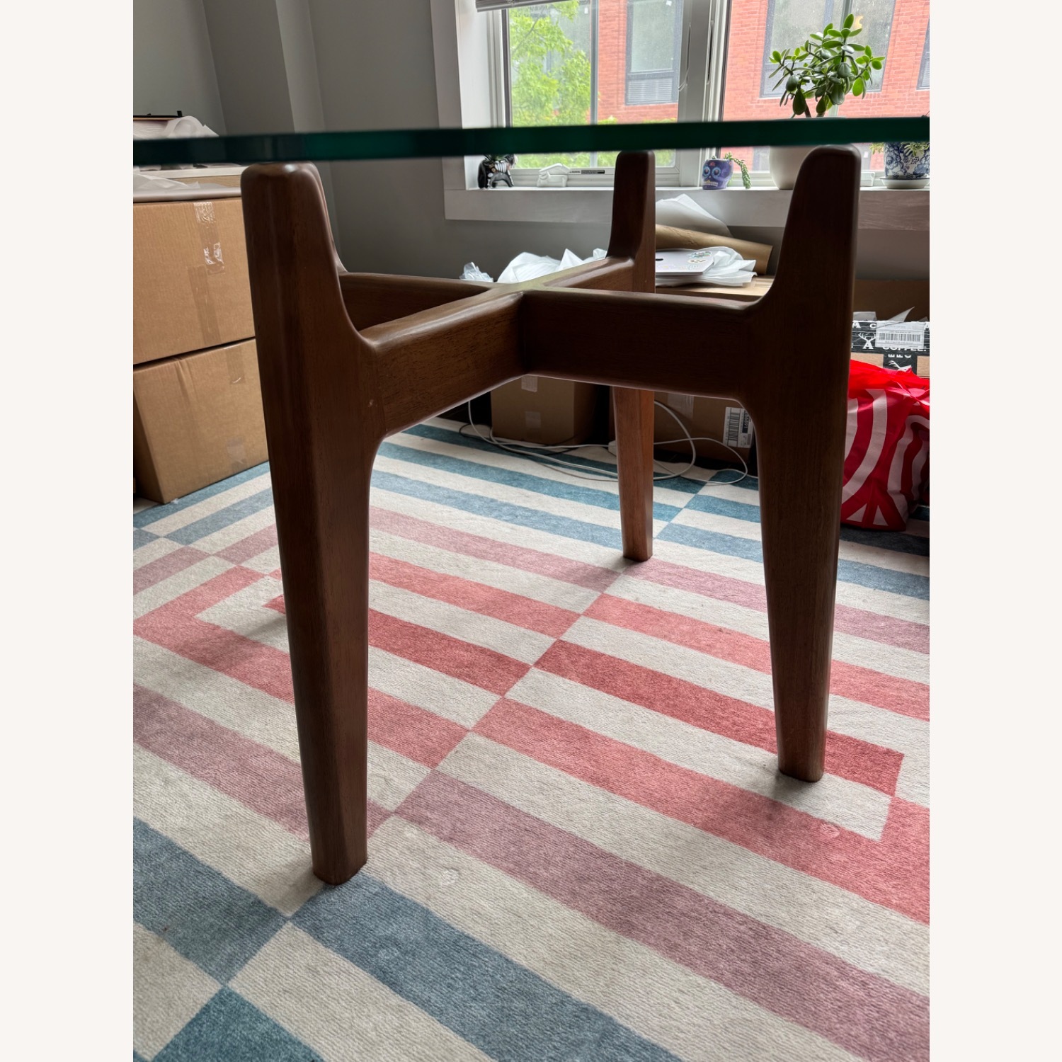 Crate & Barrel Tate Glass Table - image-4