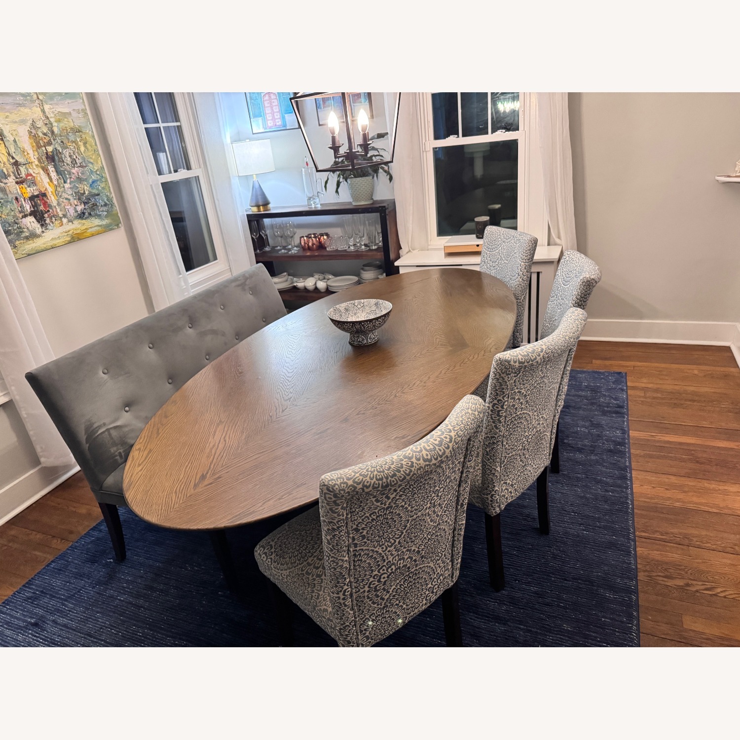 Taylor Made Custom 8' Oval Table Set + Bench 4 Chairs Extensions - image-1