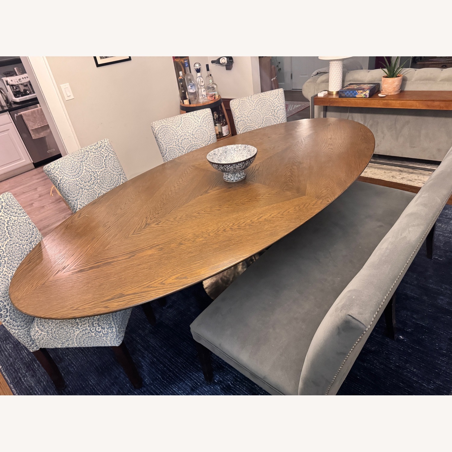 Taylor Made Custom 8' Oval Table Set + Bench 4 Chairs Extensions - image-2