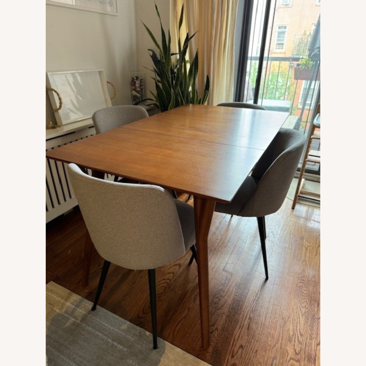 West Elm Mid Century Dining Chairs - Set of 4, Grey  - image-3