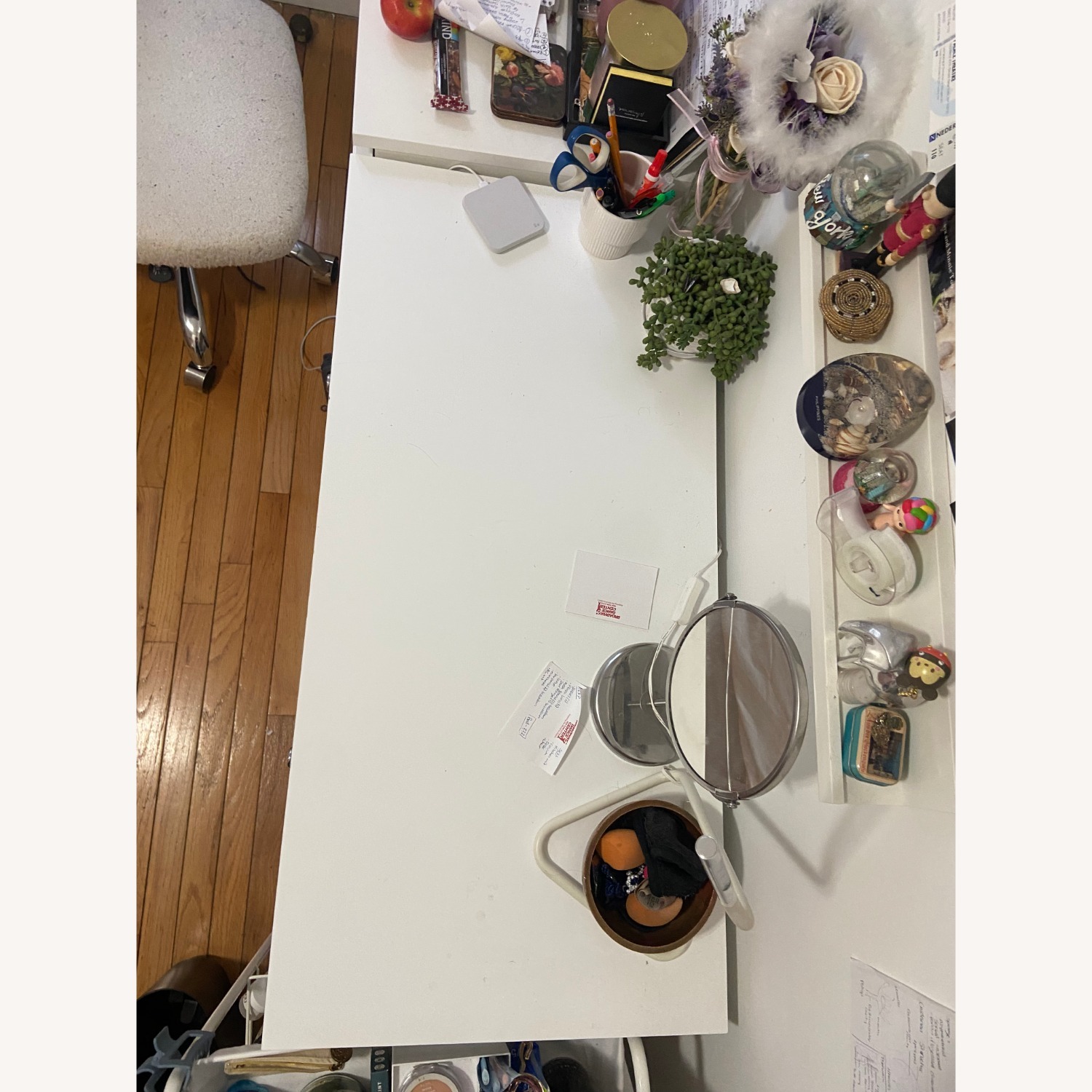 IKEA White Desk with Storage - image-2