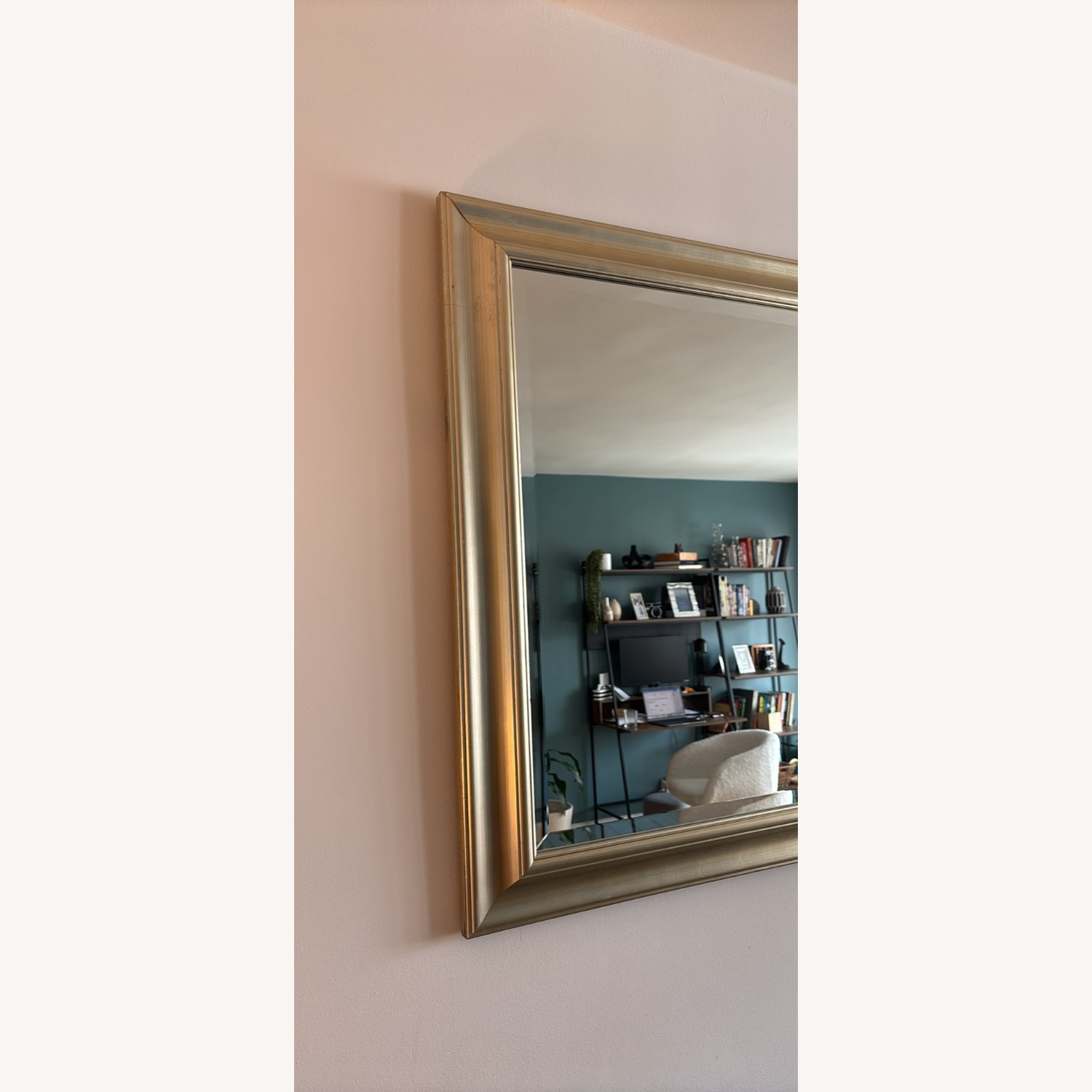 Silver Beveled Edge Large Mirror - image-2