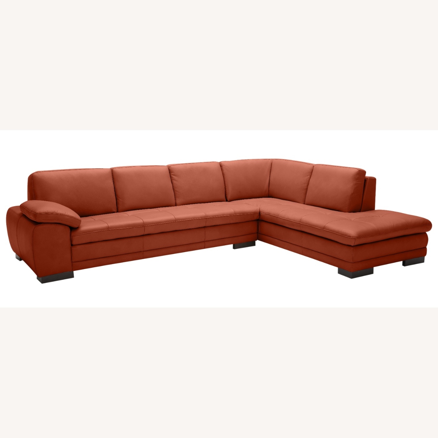 Italian Leather Sectional Couch - image-6