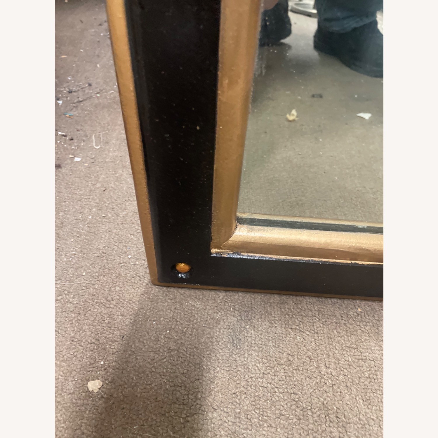 Vintage 1970sWood Framed Hand Painted Wall Mirror - image-9