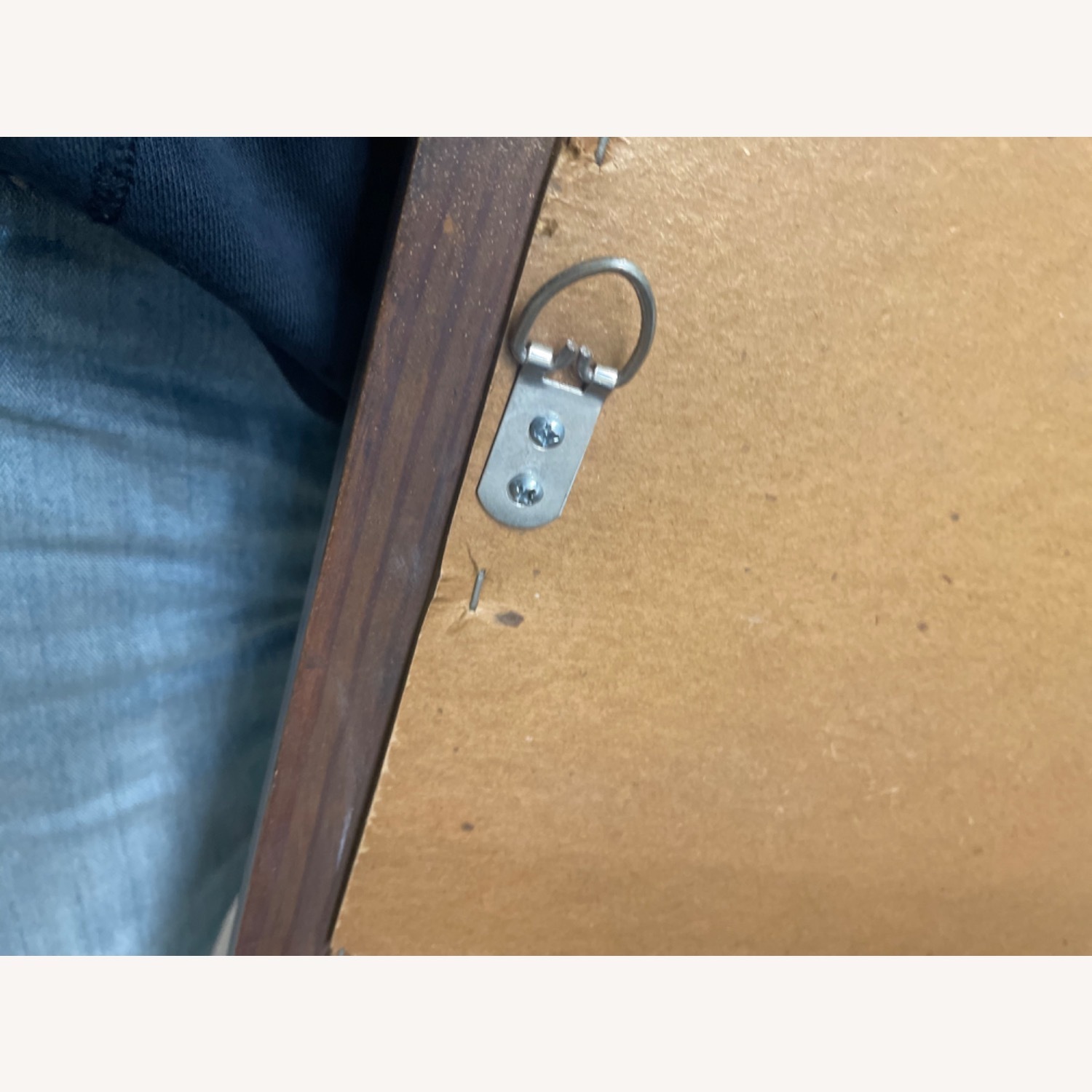 Vintage 1970sWood Framed Hand Painted Wall Mirror - image-7