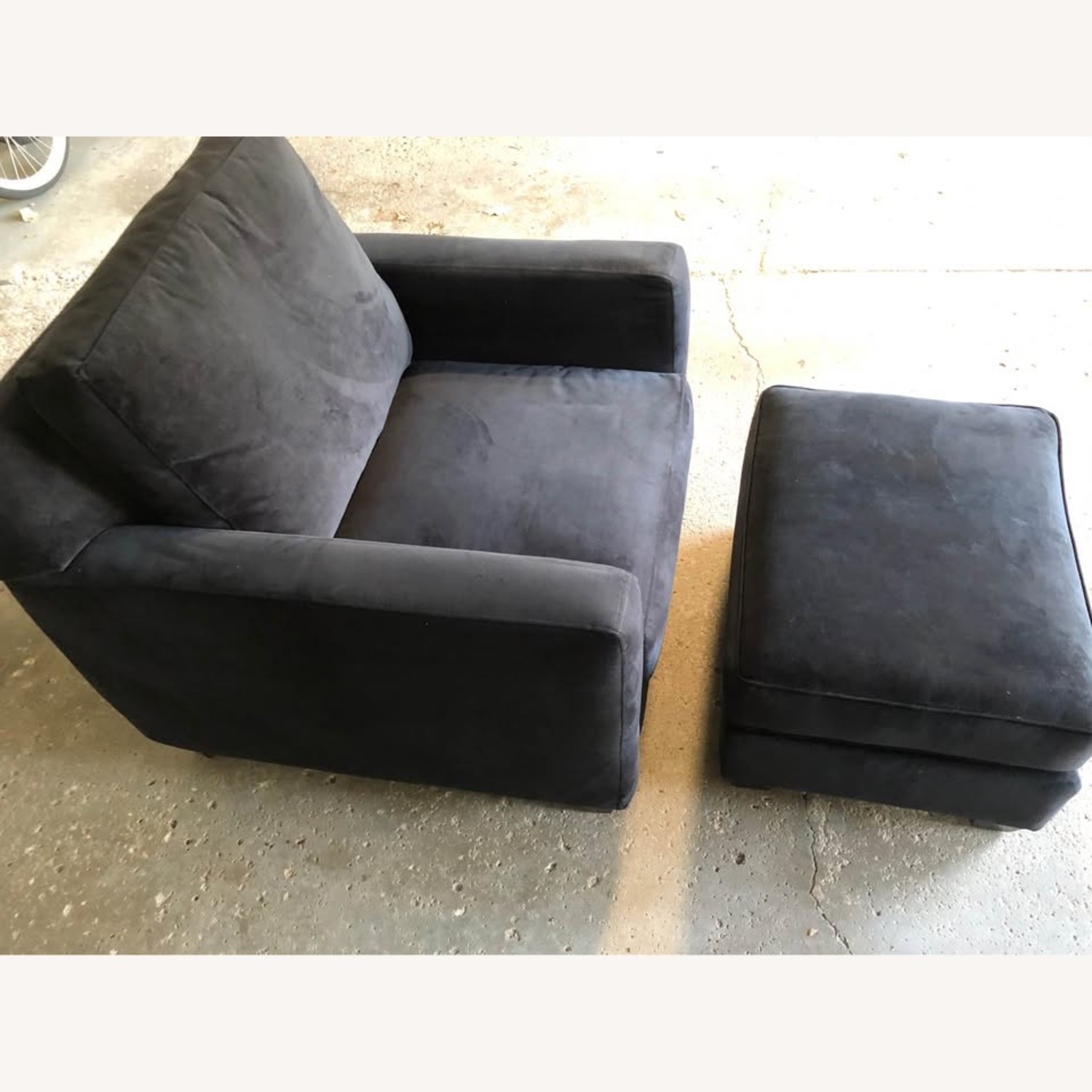 Walter E Smithe Black Chair and Ottoman - image-3