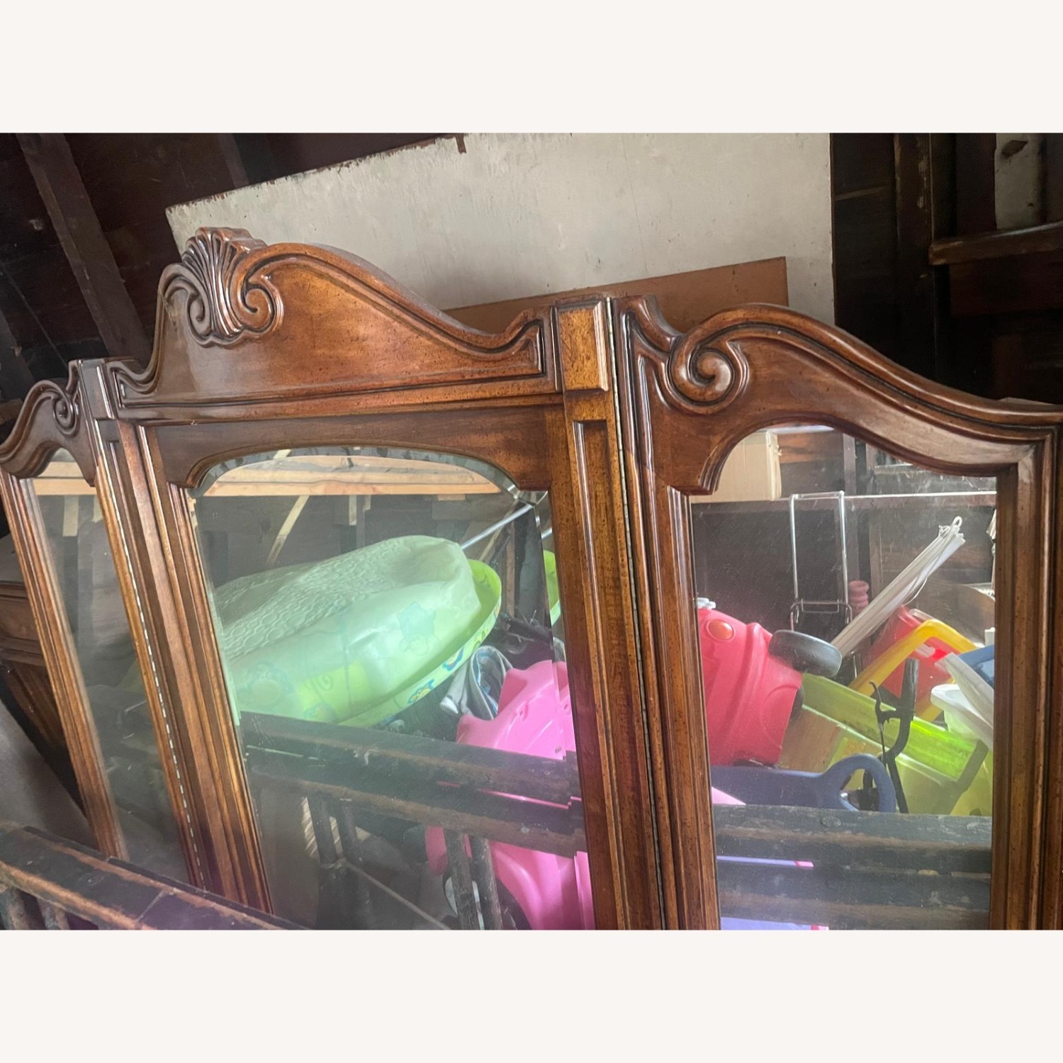 Wood Bevel Mirror - image-1