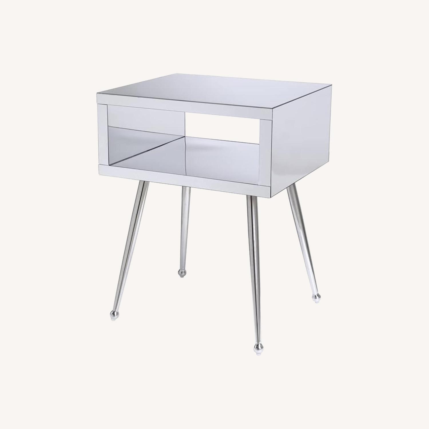 Mirrored Side/Night Table - image-0