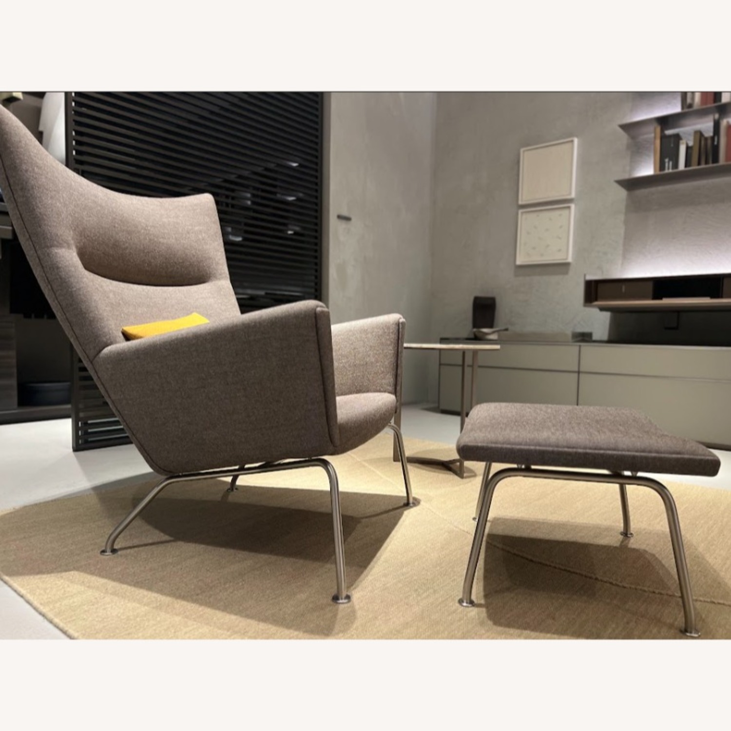 Carl Hansen & Son CH445 Chair + CH446 Ottoman - image-1