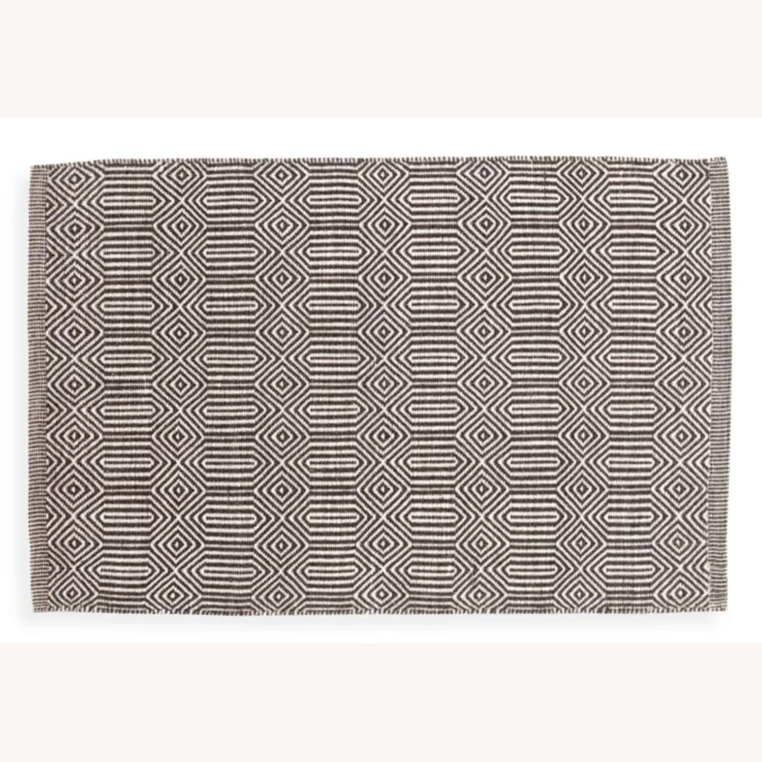 Room & Board Black/White Geometric Wool Rug - image-6