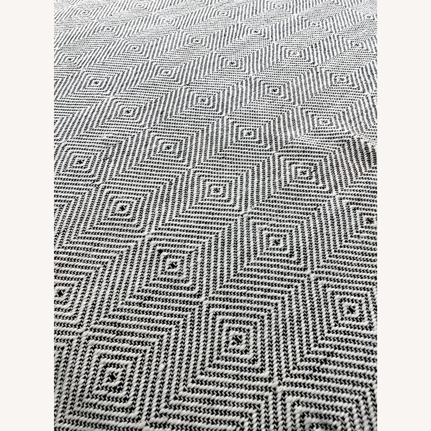 Room & Board Black/White Geometric Wool Rug - image-5