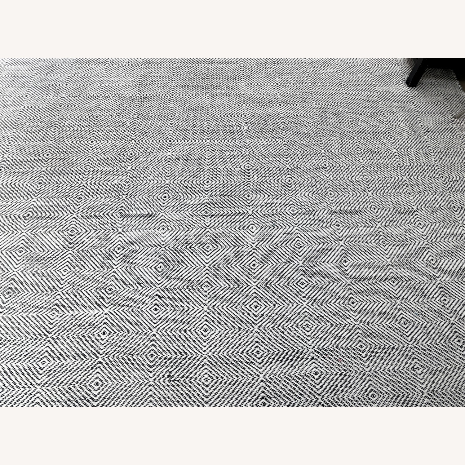 Room & Board Black/White Geometric Wool Rug - image-4