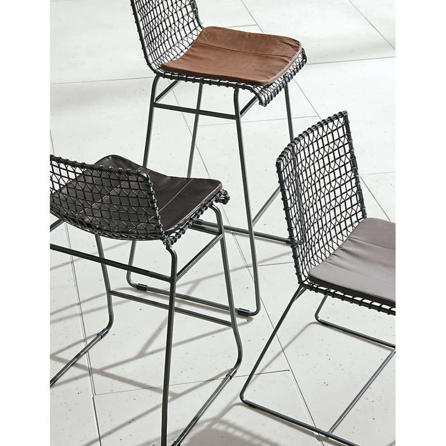 Four Crate & Barrel Tig Barstools - image-5