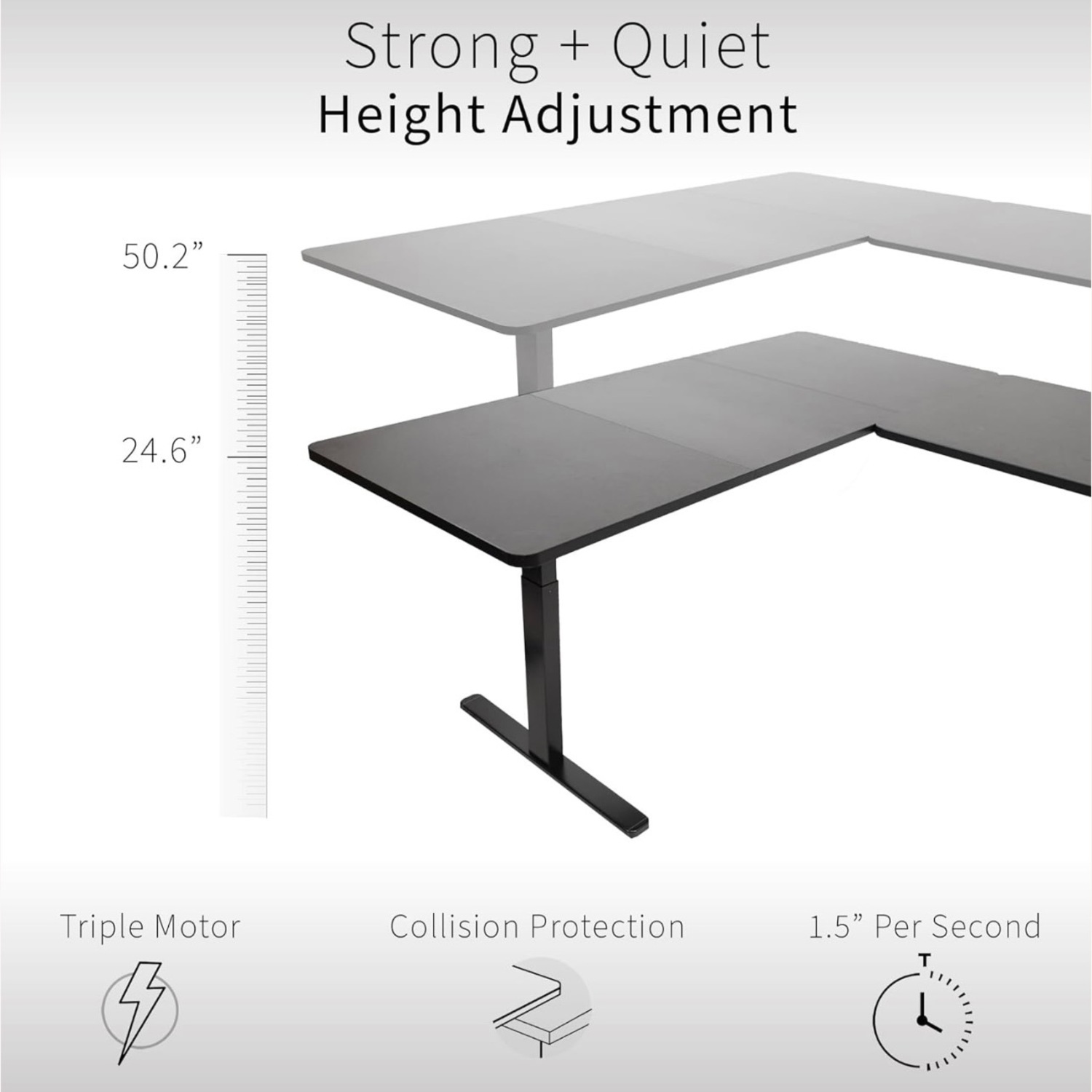 Amazon Sigma Electric Height Adjustable Corner Desk - image-10