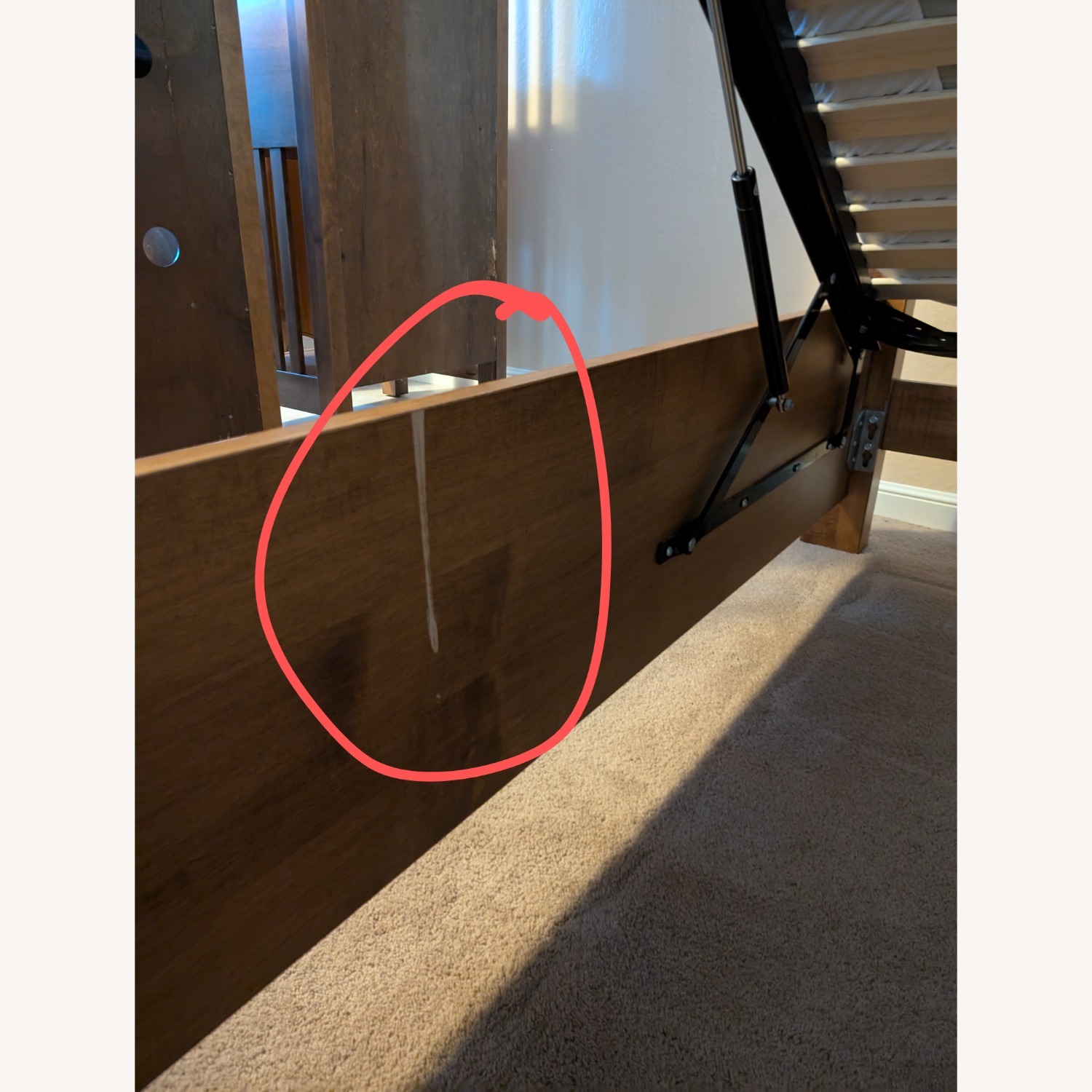 Solid Wood Amish Bed Frame with Lift Storage  - image-7