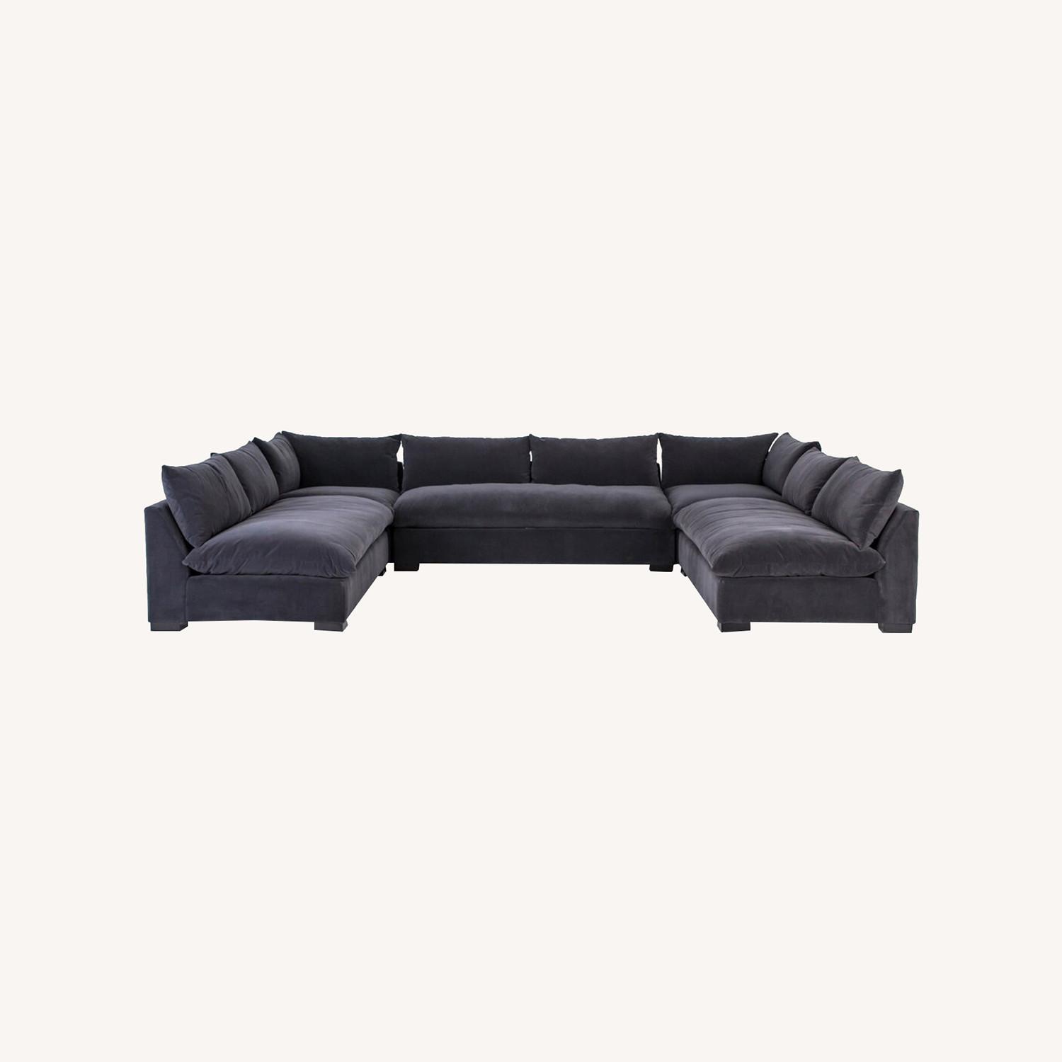 Four Hands Crypton Extra Large Designer Sectional W Chaise - image-0