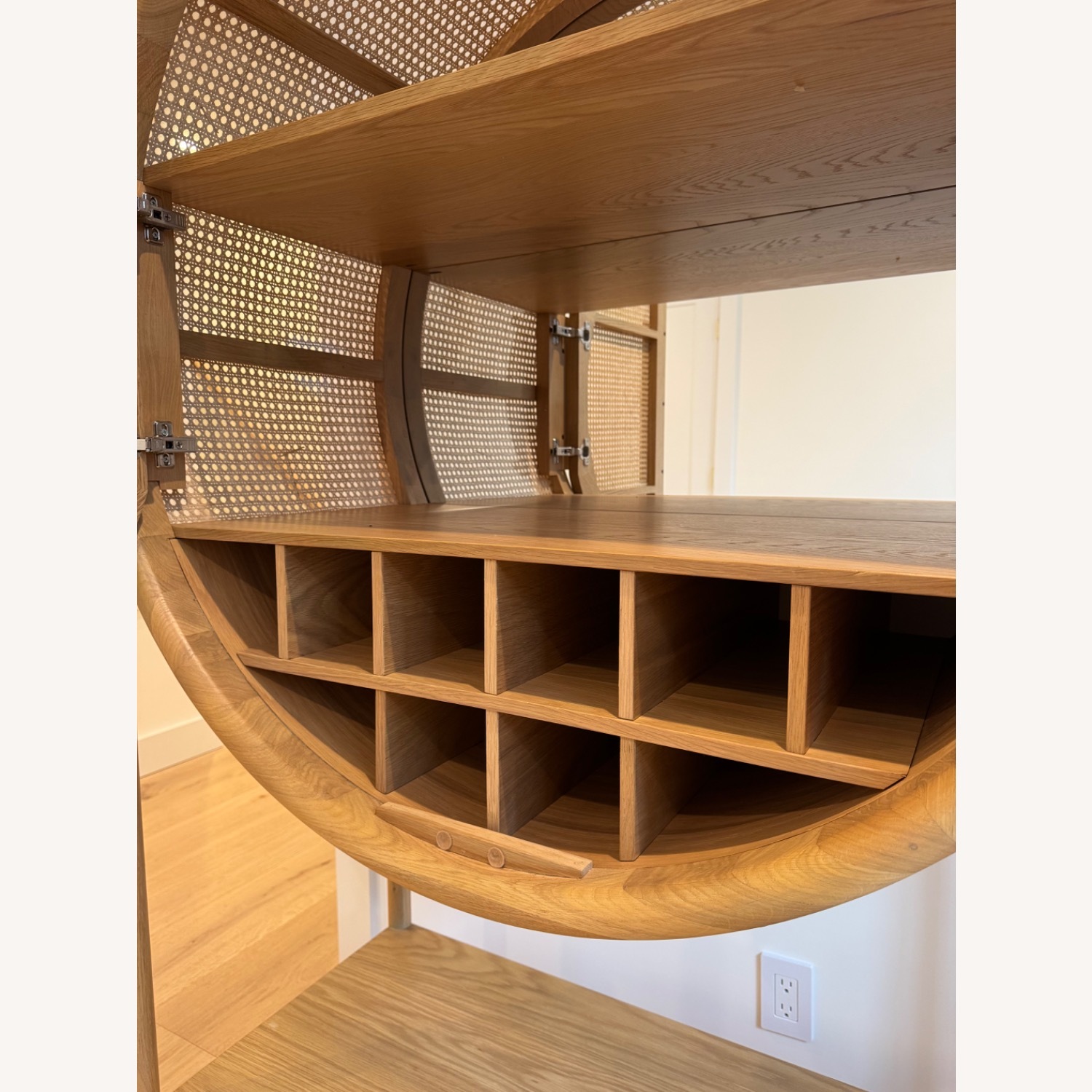 Crate & Barrel Leanne Ford Cane Bar Cabinet - image-2