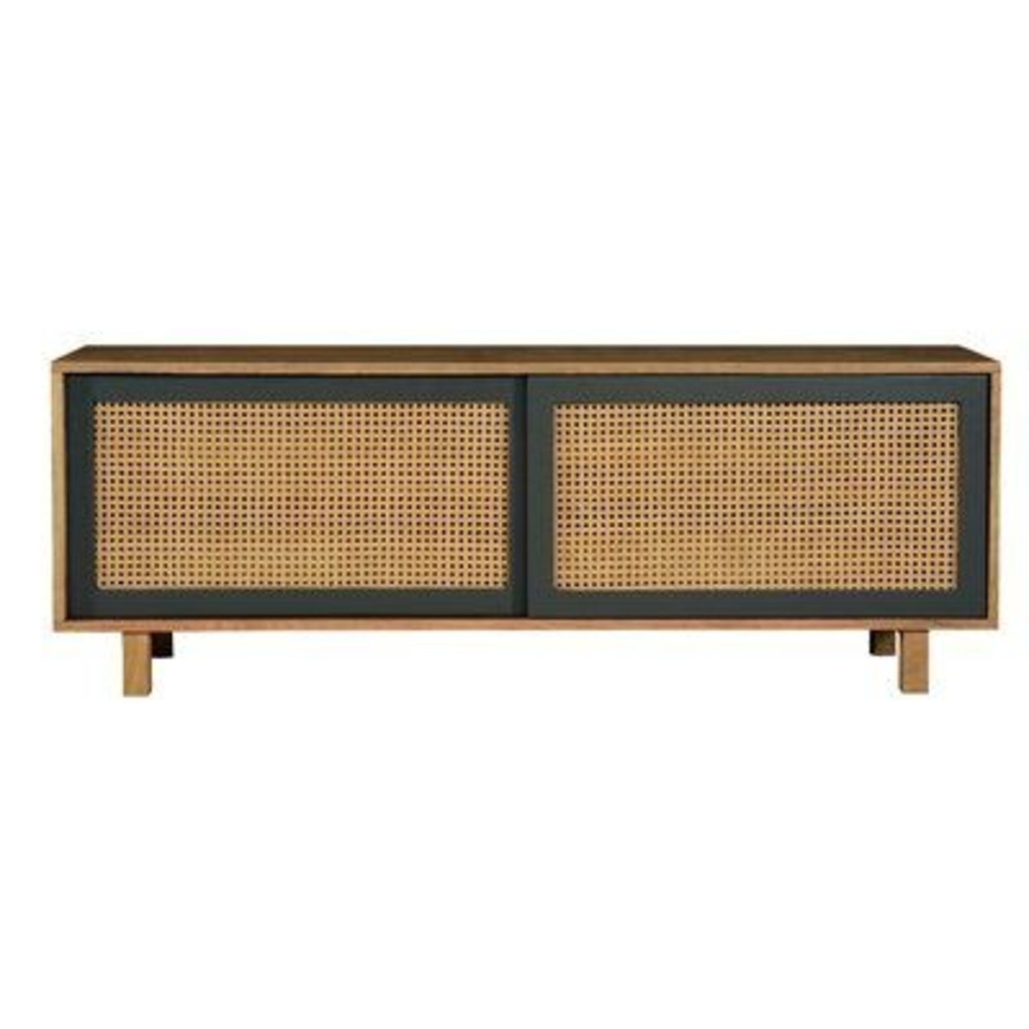 AllModern Brooklane Wood and Rattan front TV Console - image-0