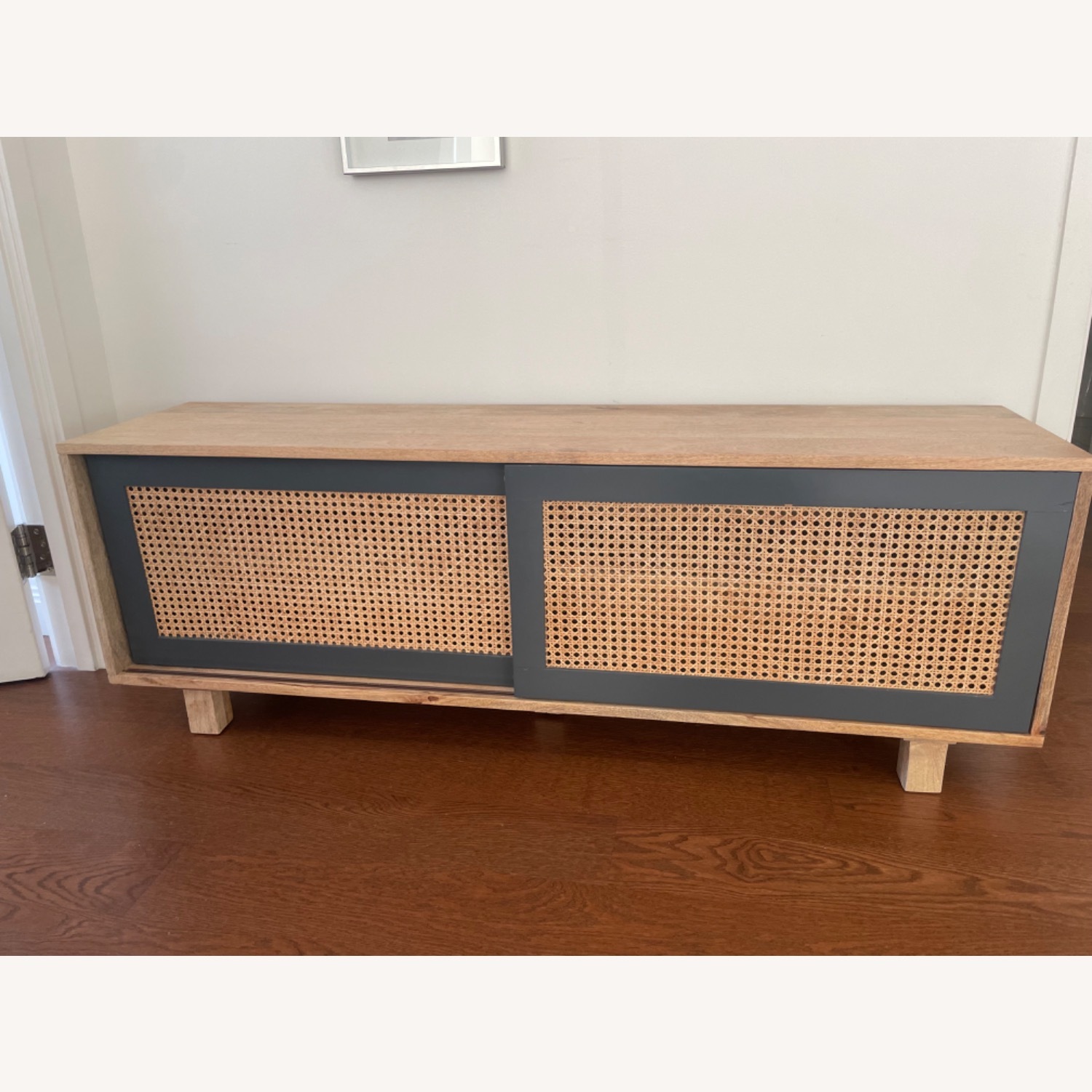 AllModern Brooklane Wood and Rattan front TV Console - image-1