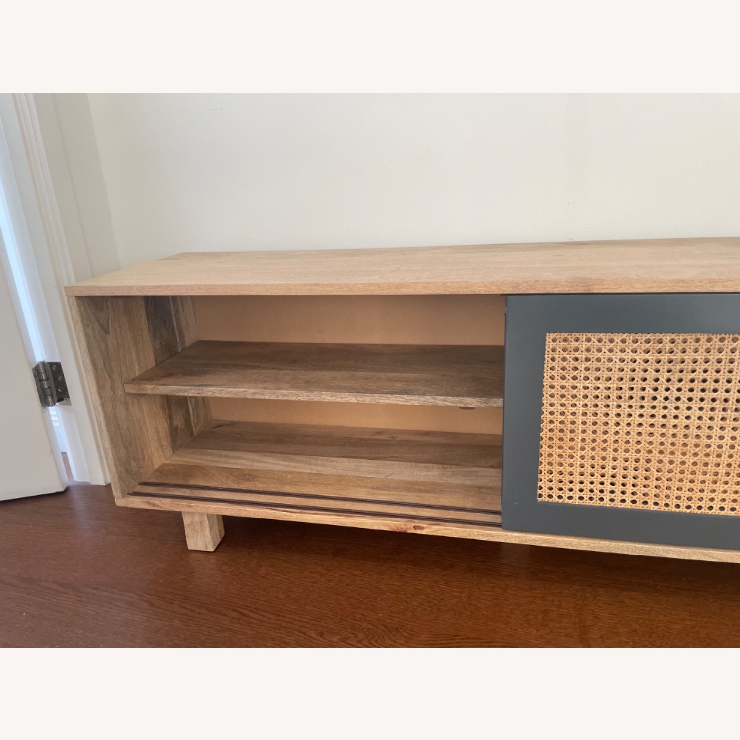 AllModern Brooklane Wood and Rattan front TV Console - image-2