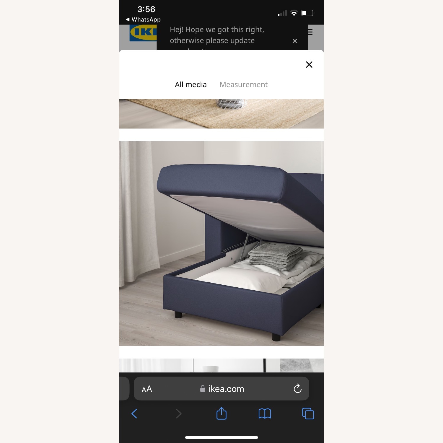 IKEA Finnala Sectional 4 Seat Sofa - image-4