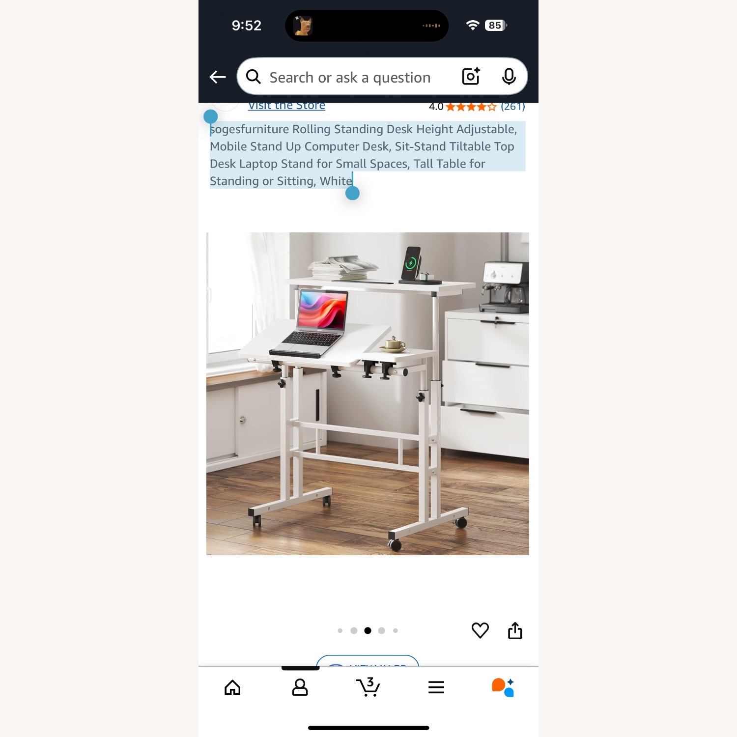 Amazon Height Adjustable Desk for Standing/Sitting - image-2