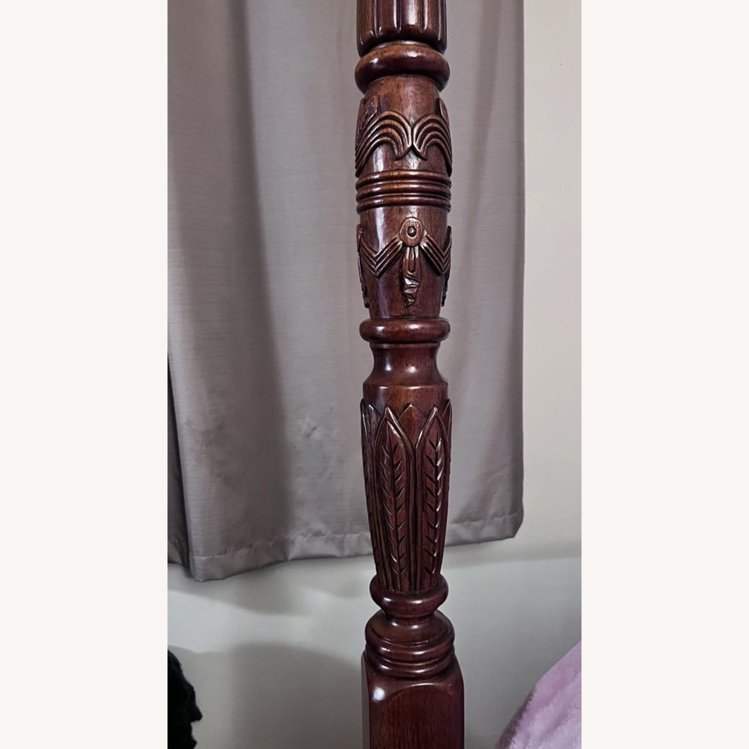 Mahogany Queen Four Poster Bed - image-4