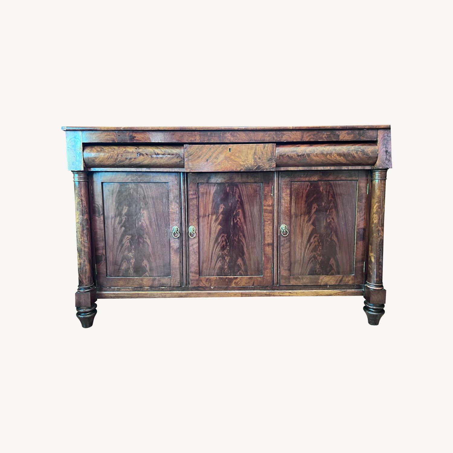 Early 19th Century Empire Flame Mahogany Sideboard - image-0