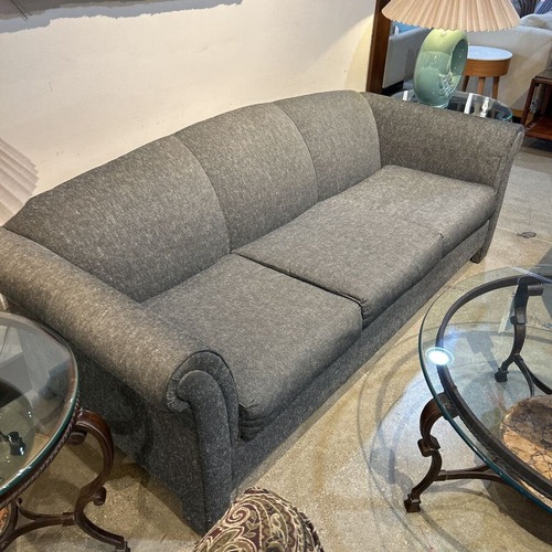 Used Upholstered Fabric Rollarm Sofa Charcoal for sale on AptDeco