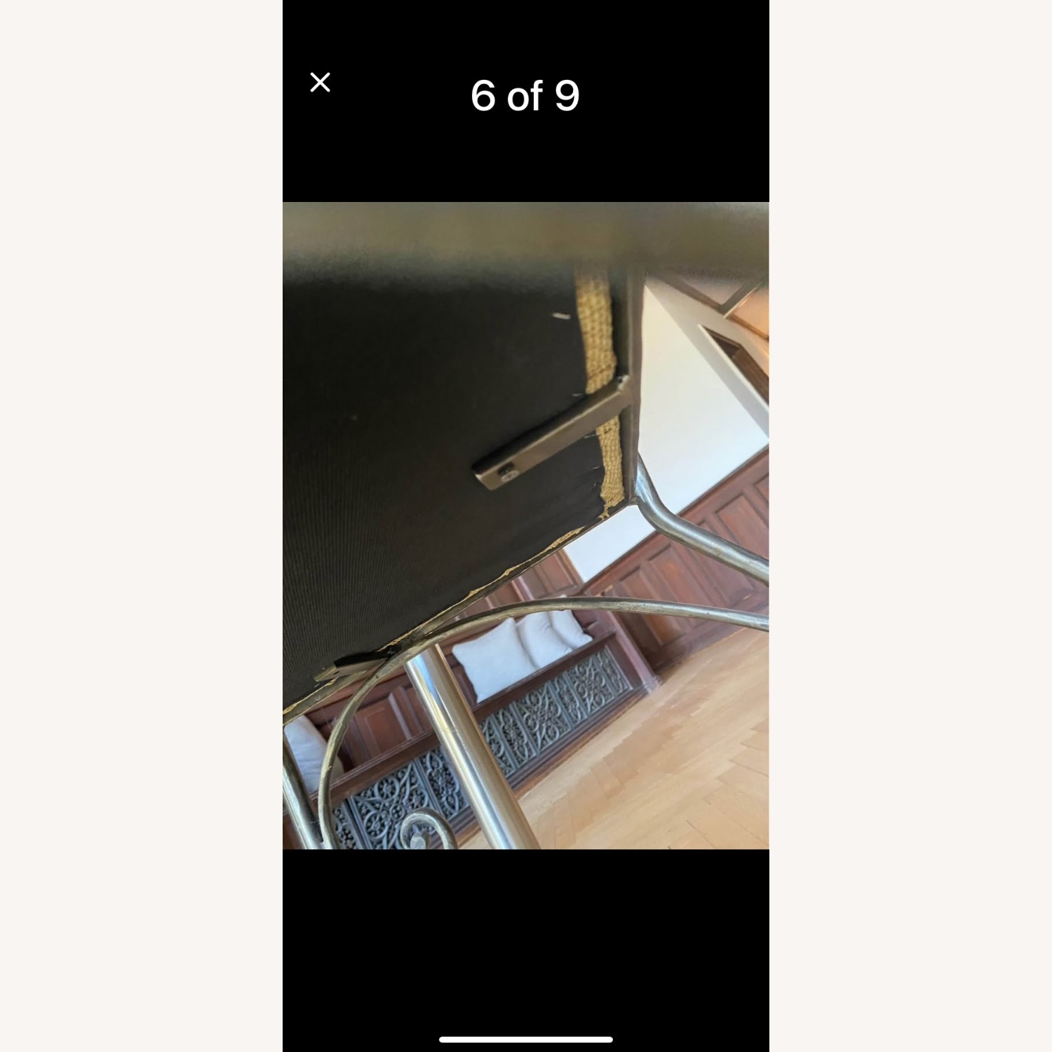 Costume Iron Dining Chair with Fabric Cushion - image-5