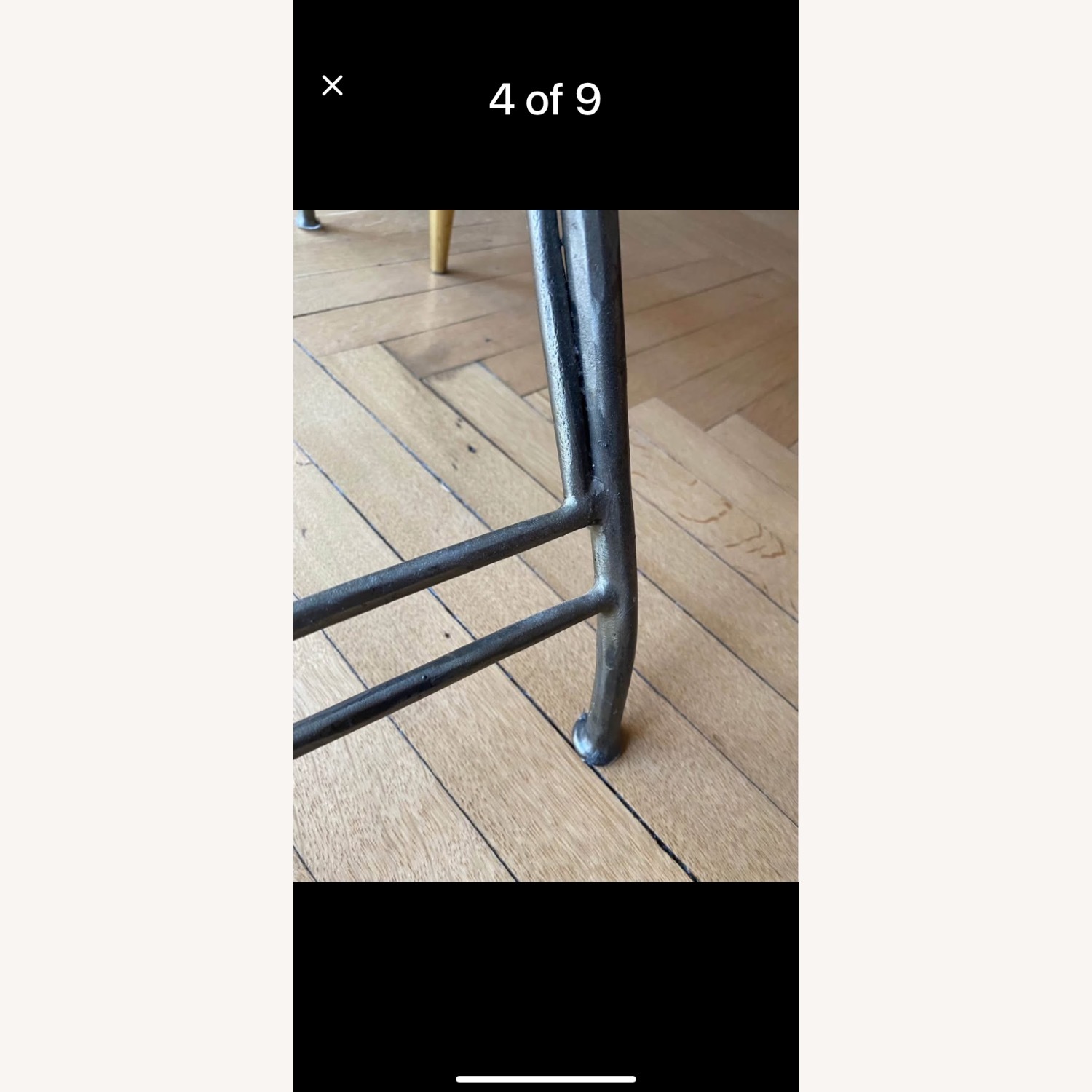 Costume Iron Dining Chair with Fabric Cushion - image-3