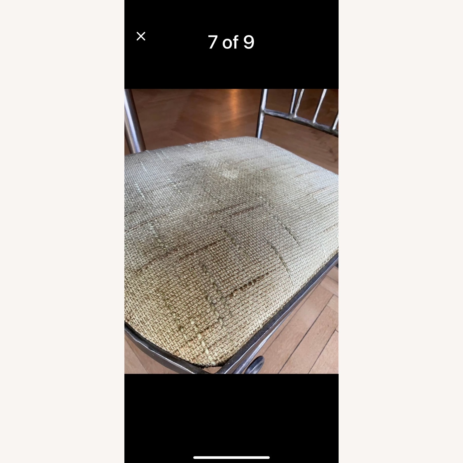 Costume Iron Dining Chair with Fabric Cushion - image-6