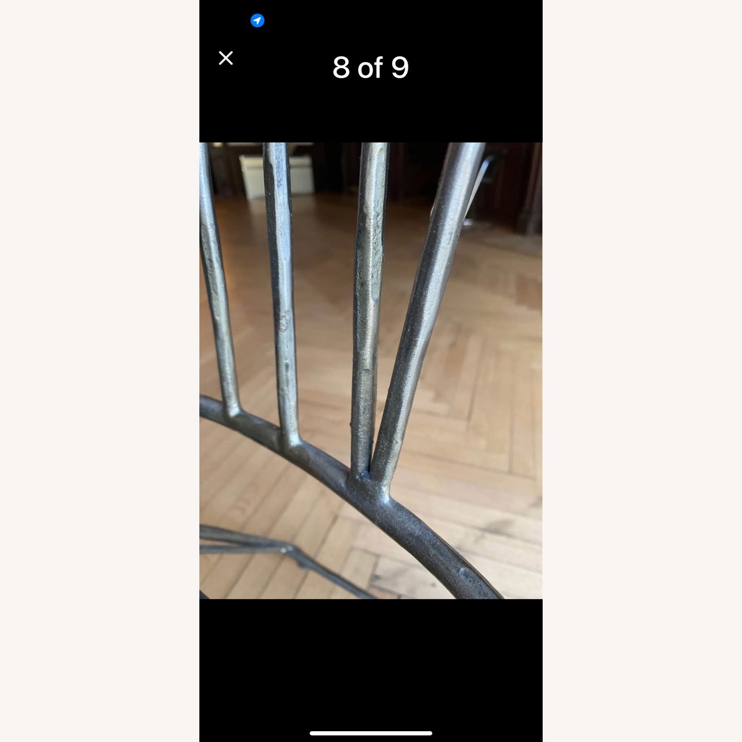 Costume Iron Dining Chair with Fabric Cushion - image-7